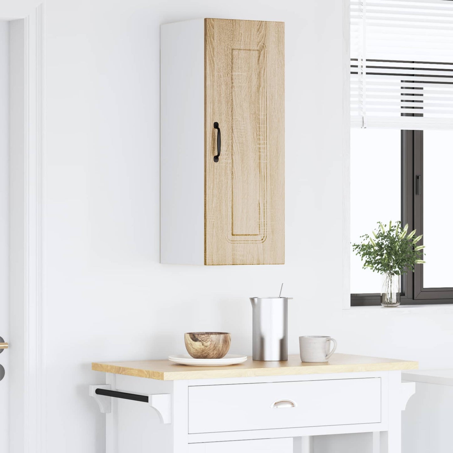 Keukenkast Kalmar Sonoma Eiken 30 x 31 x 80 cm Bewerkt hout is nu te koop bij PeponiXL, paradijselijk wonen!