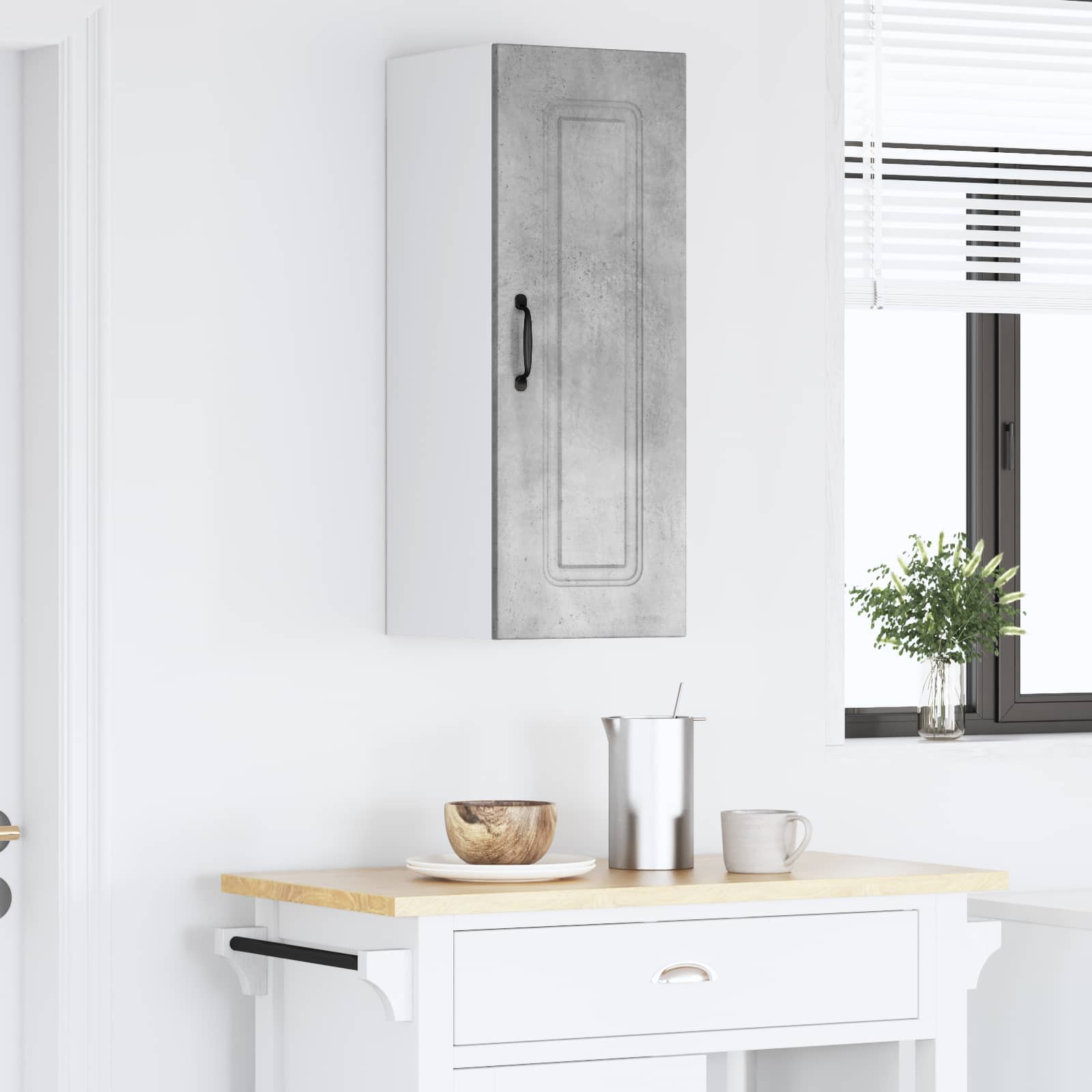 Vaatwasserpaneel met opslag Kalmar Beton Grijs 30 x 31 x 80 cm is nu te koop bij PeponiXL, paradijselijk wonen!