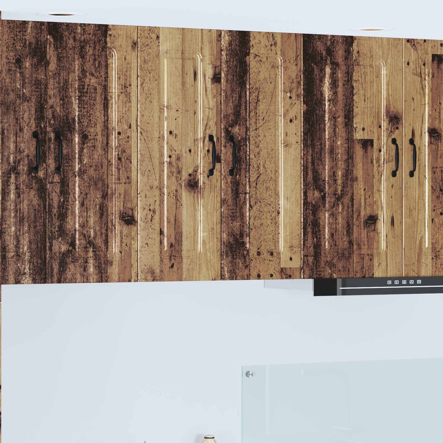 Keukenkast Kalmar 2 pcs Oudhout 30 x 31 x 80 cm Bewerkt hout is nu te koop bij PeponiXL, paradijselijk wonen!