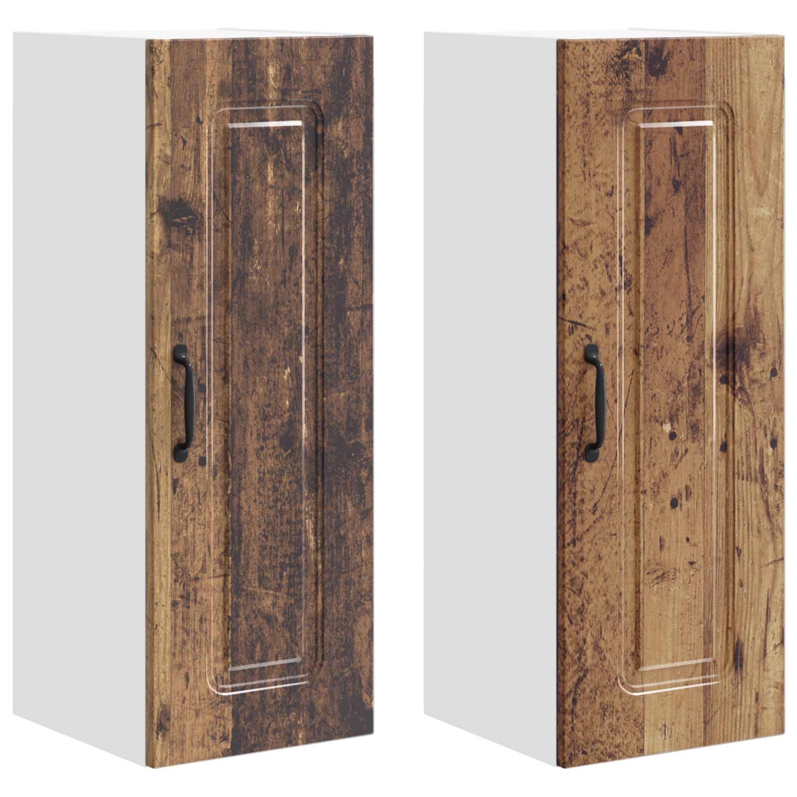 Keukenkast Kalmar 2 pcs Oudhout 30 x 31 x 80 cm Bewerkt hout is nu te koop bij PeponiXL, paradijselijk wonen!