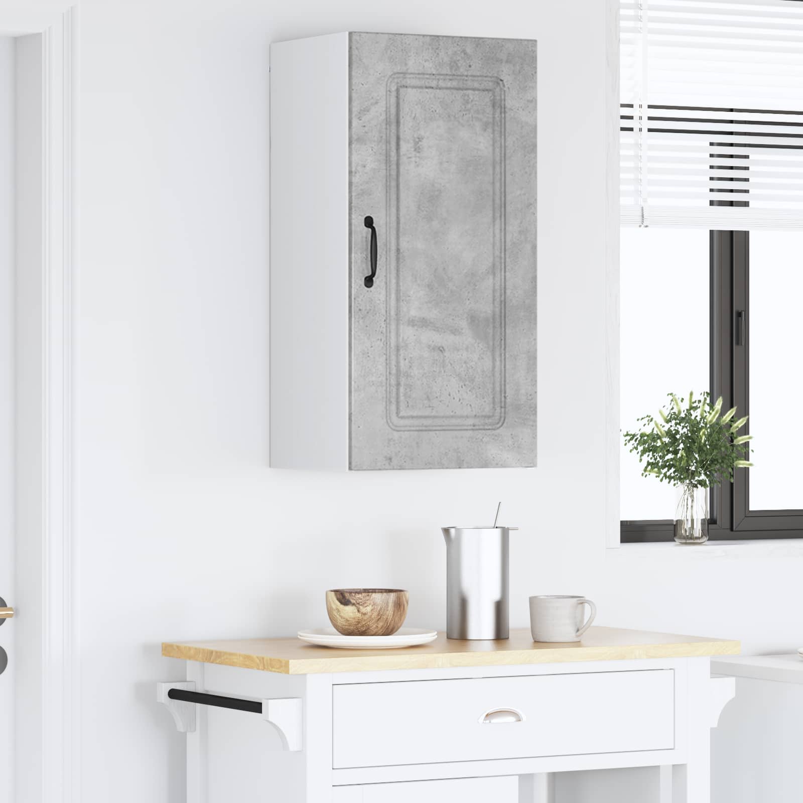 Vaatwasserpaneel met opslag Kalmar Beton Grijs 40 x 31 x 80 cm is nu te koop bij PeponiXL, paradijselijk wonen!