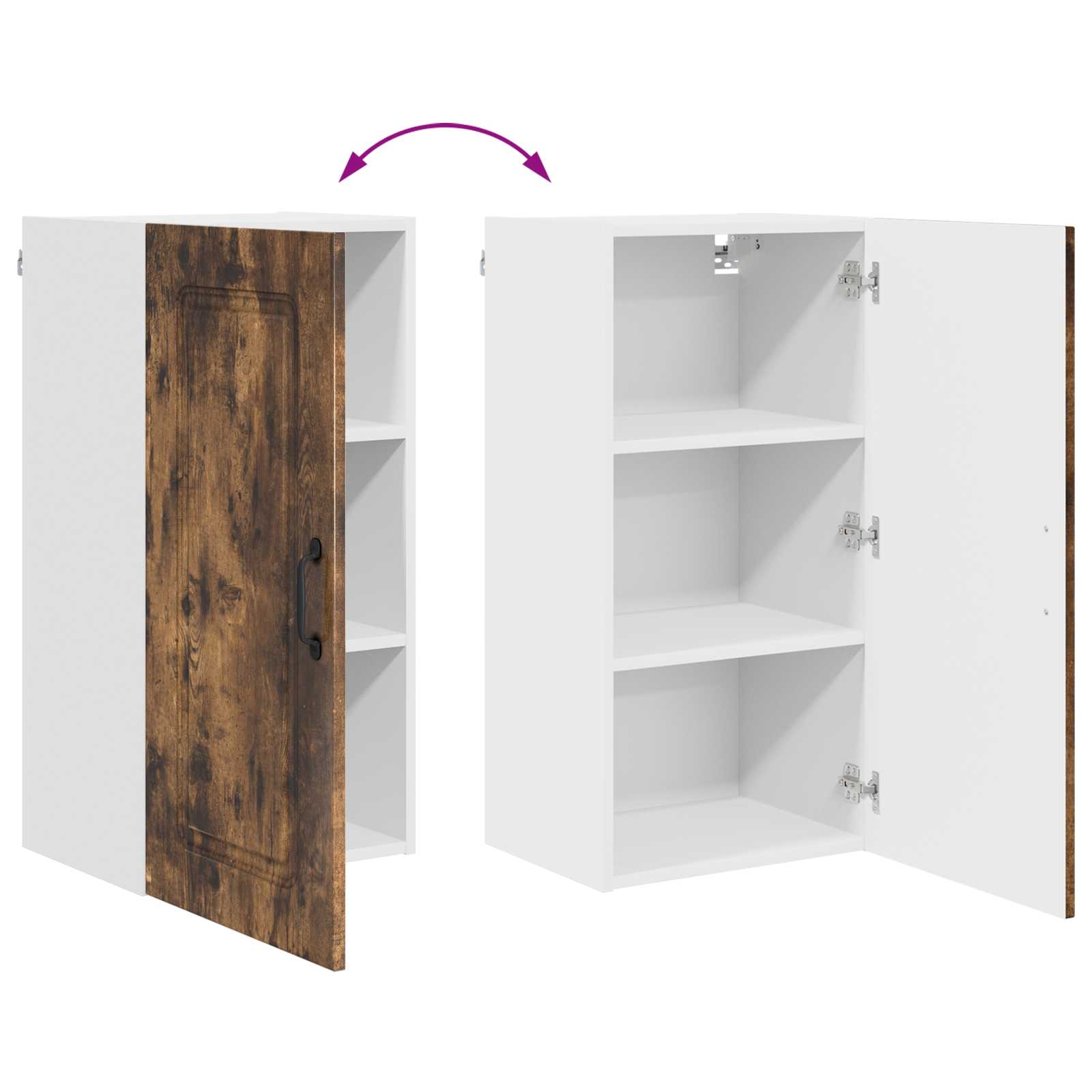 Keukenkast Kalmar Gerookt eiken 40 x 31 x 80 cm Bewerkt hout is nu te koop bij PeponiXL, paradijselijk wonen!