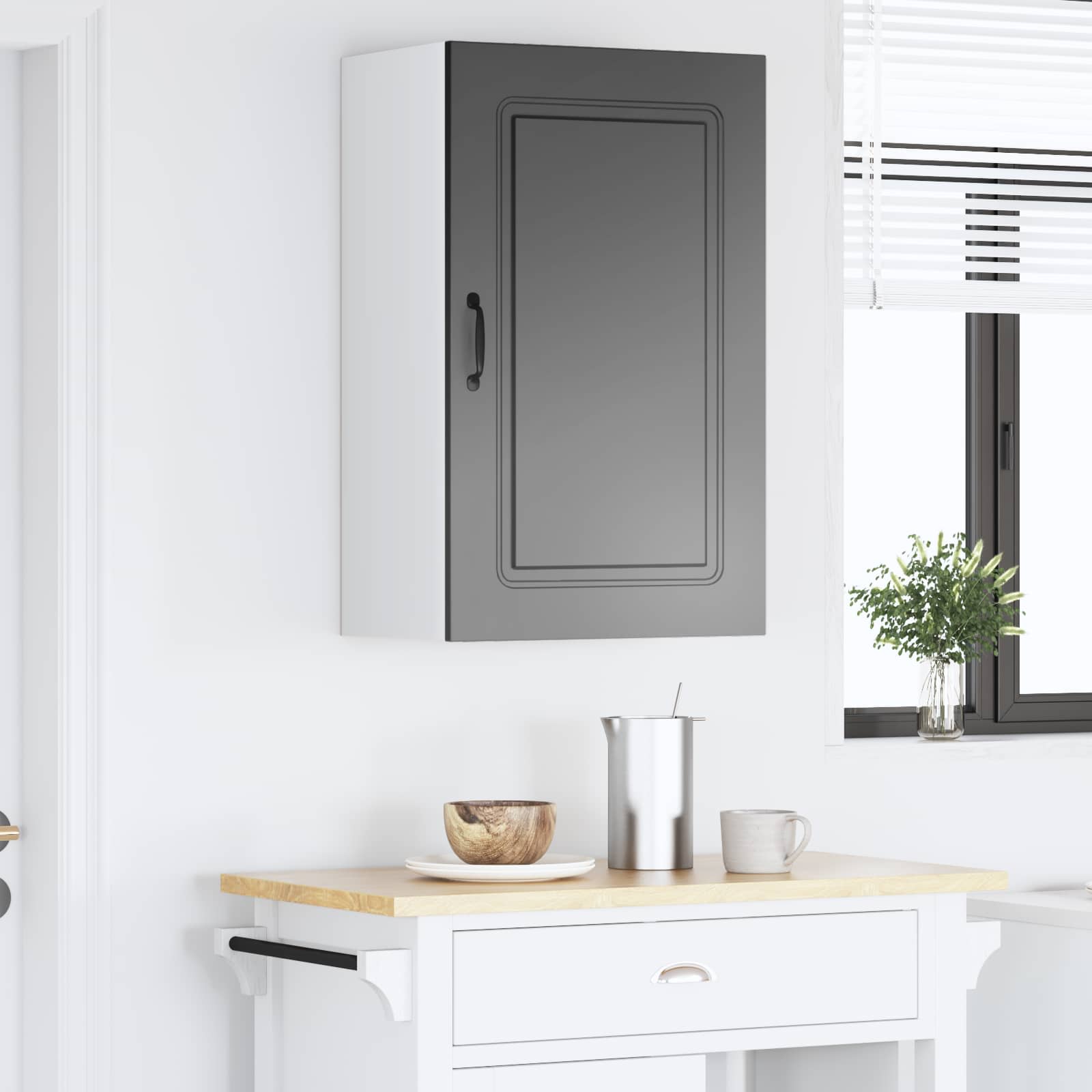 Keukenkast met opslag Kalmar Zwart 50 x 31 x 80 cm Bewerkt hout is nu te koop bij PeponiXL, paradijselijk wonen!