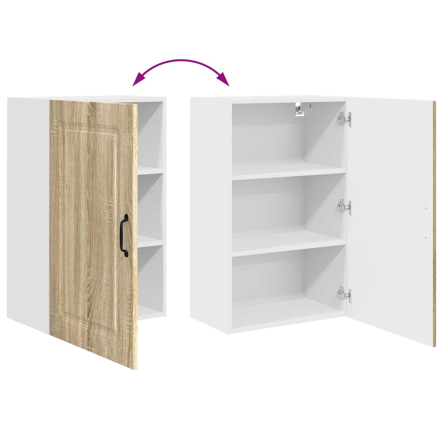 Keukenkast Kalmar Sonoma Eiken 50 x 31 x 80 cm Bewerkt hout is nu te koop bij PeponiXL, paradijselijk wonen!