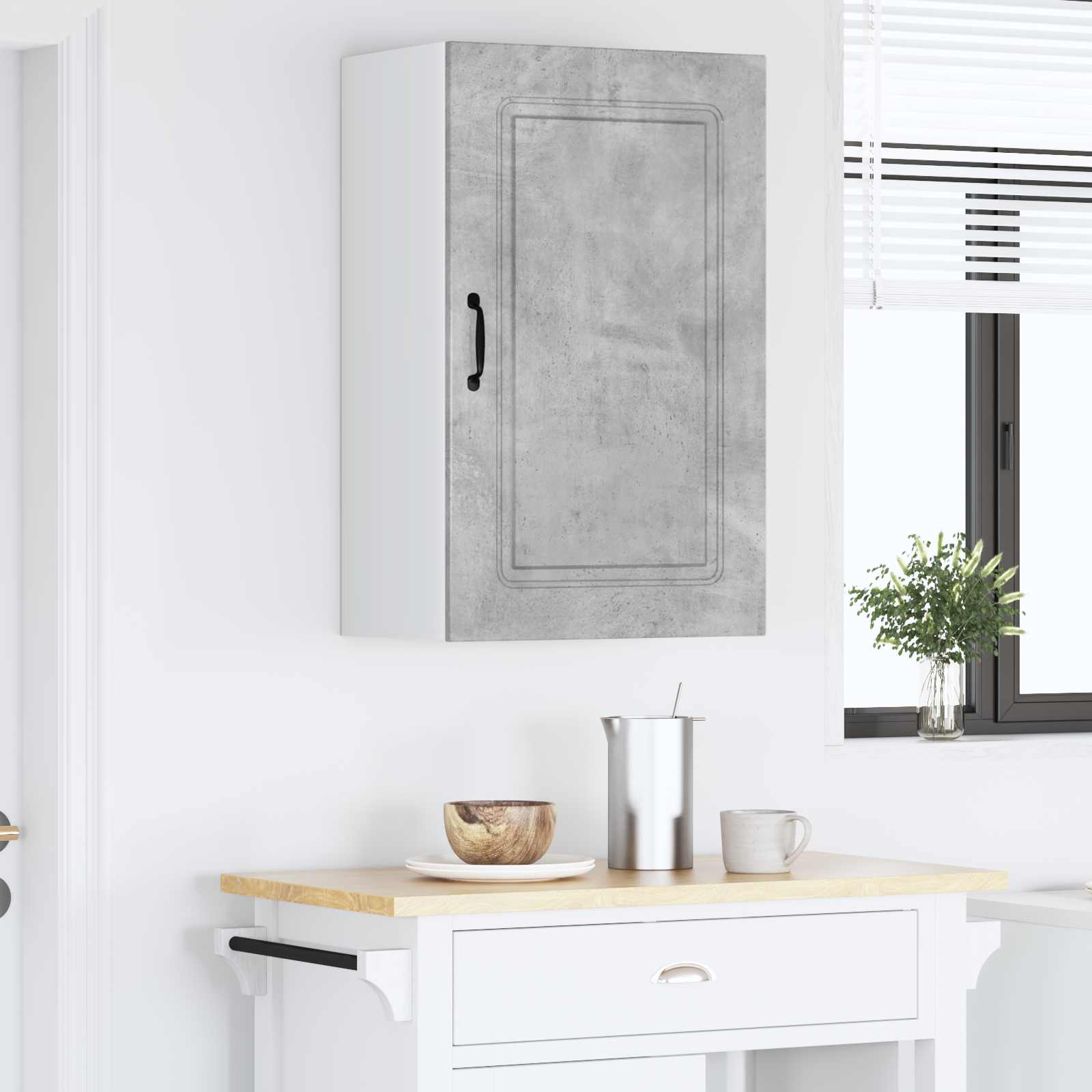 Vaatwasserpaneel met opslag Kalmar Beton Grijs 50 x 31 x 80 cm is nu te koop bij PeponiXL, paradijselijk wonen!