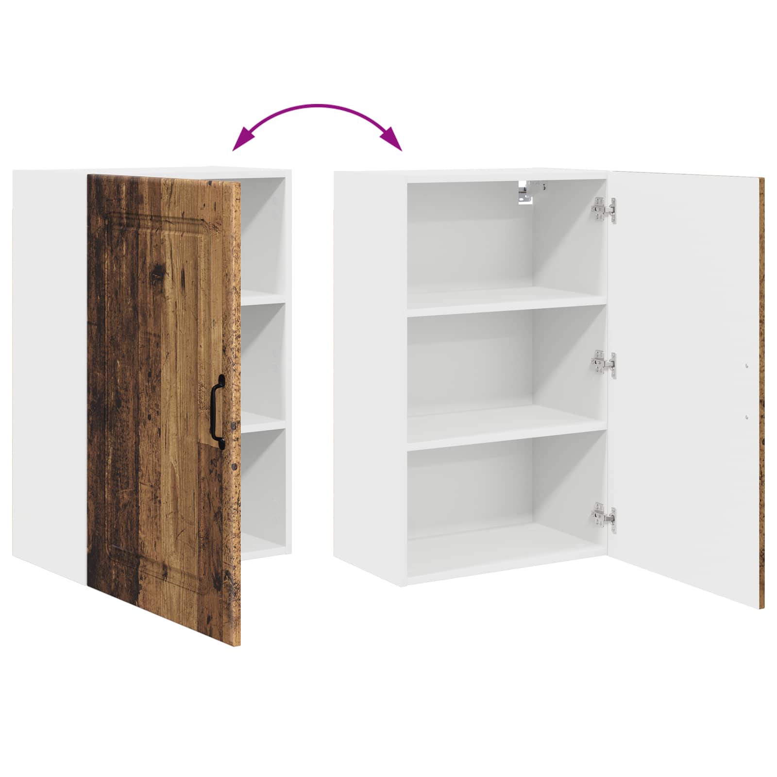 Vaatwasserpaneel Kalmar Oudhout 50 x 31 x 80 cm Bewerkt hout is nu te koop bij PeponiXL, paradijselijk wonen!