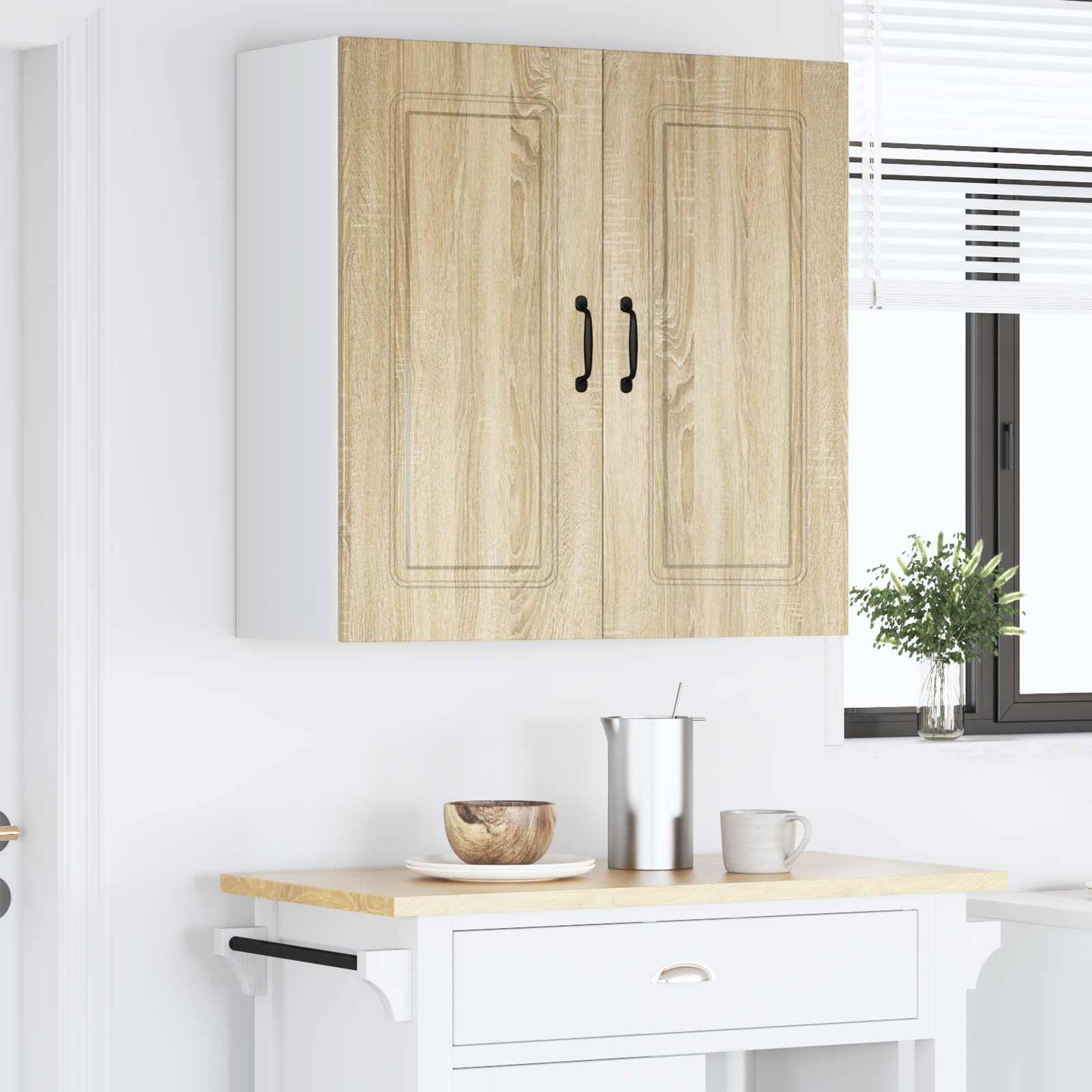 Keukenkast Kalmar Sonoma Eiken 80 x 31 x 80 cm Bewerkt hout is nu te koop bij PeponiXL, paradijselijk wonen!
