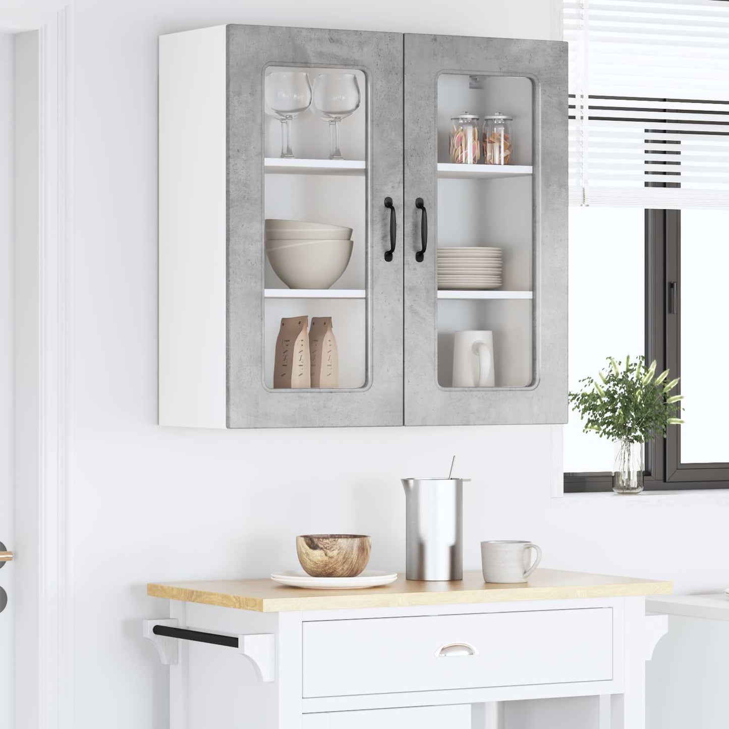 Vaatwasserpaneel met opslag Kalmar Beton Grijs 80 x 31 x 80 cm is nu te koop bij PeponiXL, paradijselijk wonen!