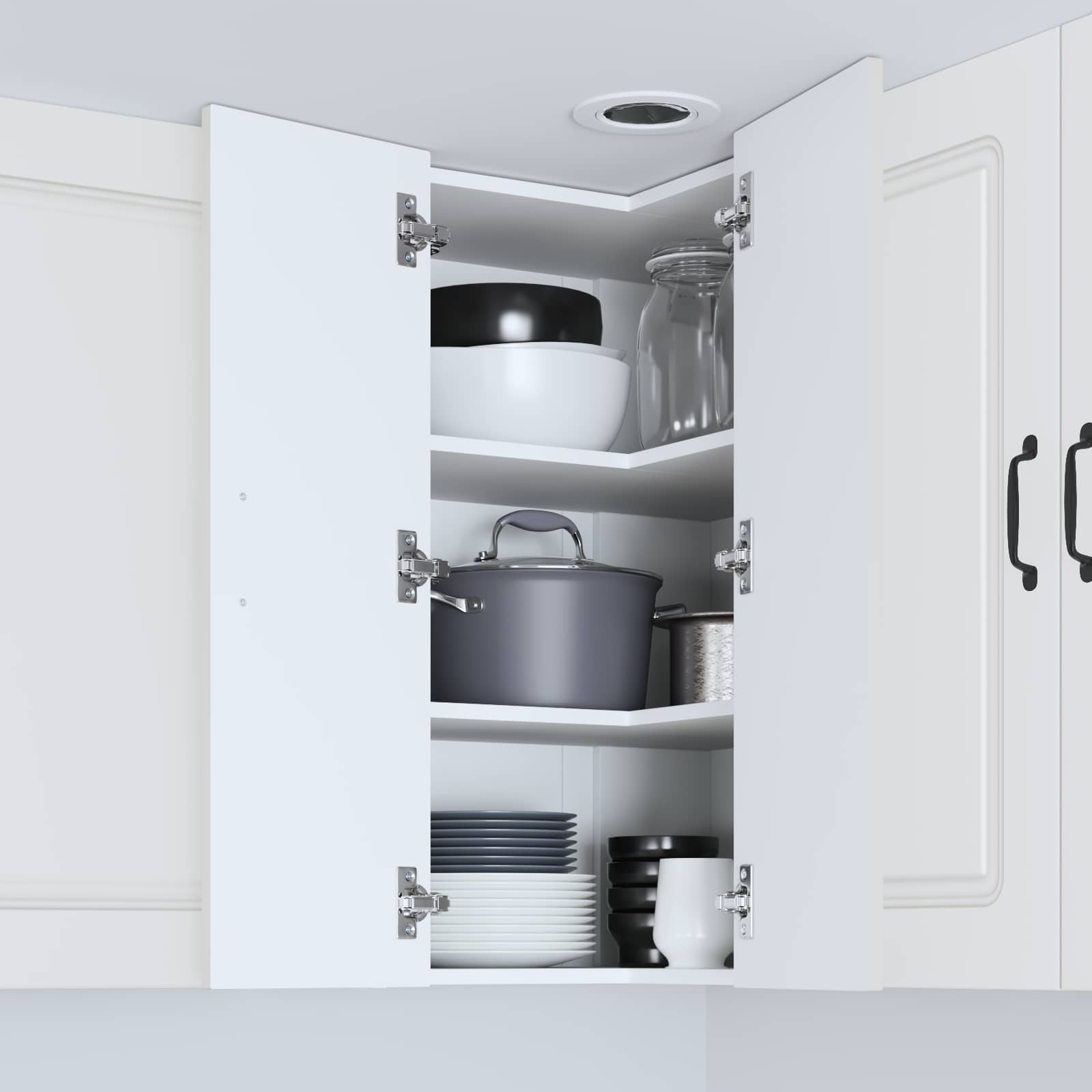 Keukenkast met opslag Kalmar Wit 57 x 57 x 80 cm Bewerkt hout is nu te koop bij PeponiXL, paradijselijk wonen!