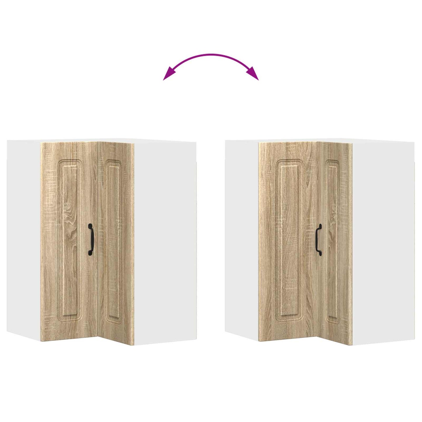 Keukenkast Kalmar Sonoma Eiken 57 x 57 x 80 cm Bewerkt hout is nu te koop bij PeponiXL, paradijselijk wonen!