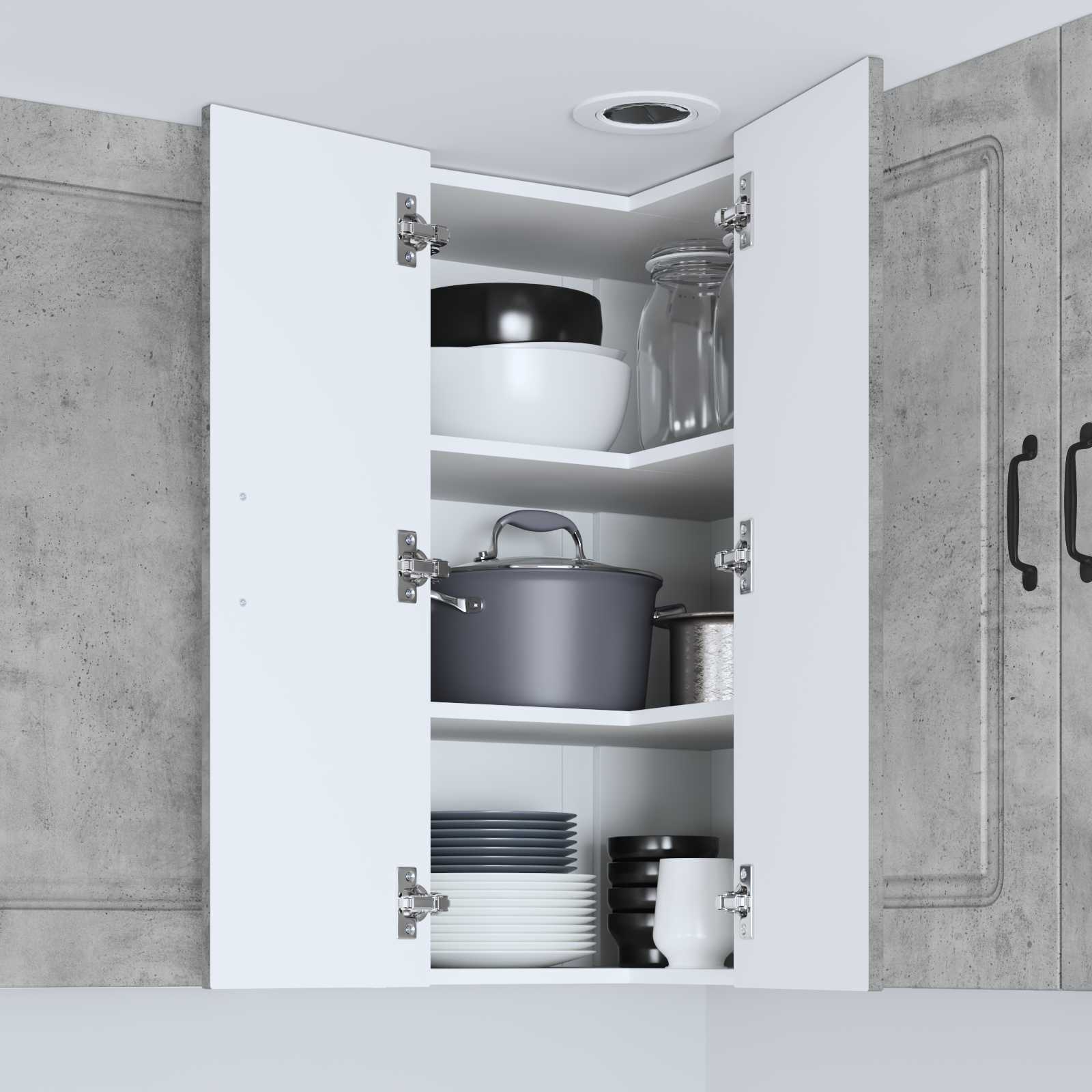 Keukenkast Kalmar Beton Grijs 57 x 57 x 80 cm Bewerkt hout is nu te koop bij PeponiXL, paradijselijk wonen!