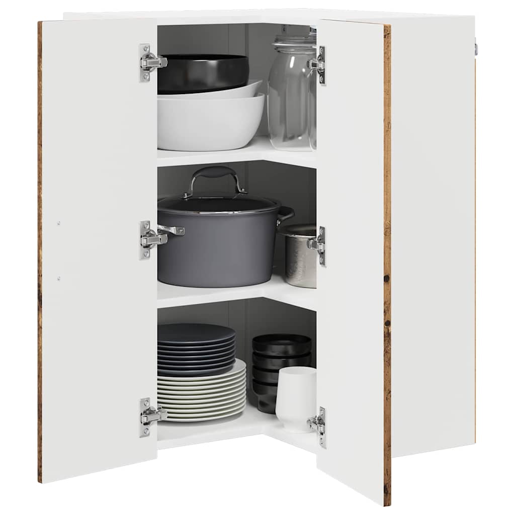 Keukenkast Kalmar Oudhout 57 x 57 x 80 cm Bewerkt hout is nu te koop bij PeponiXL, paradijselijk wonen!