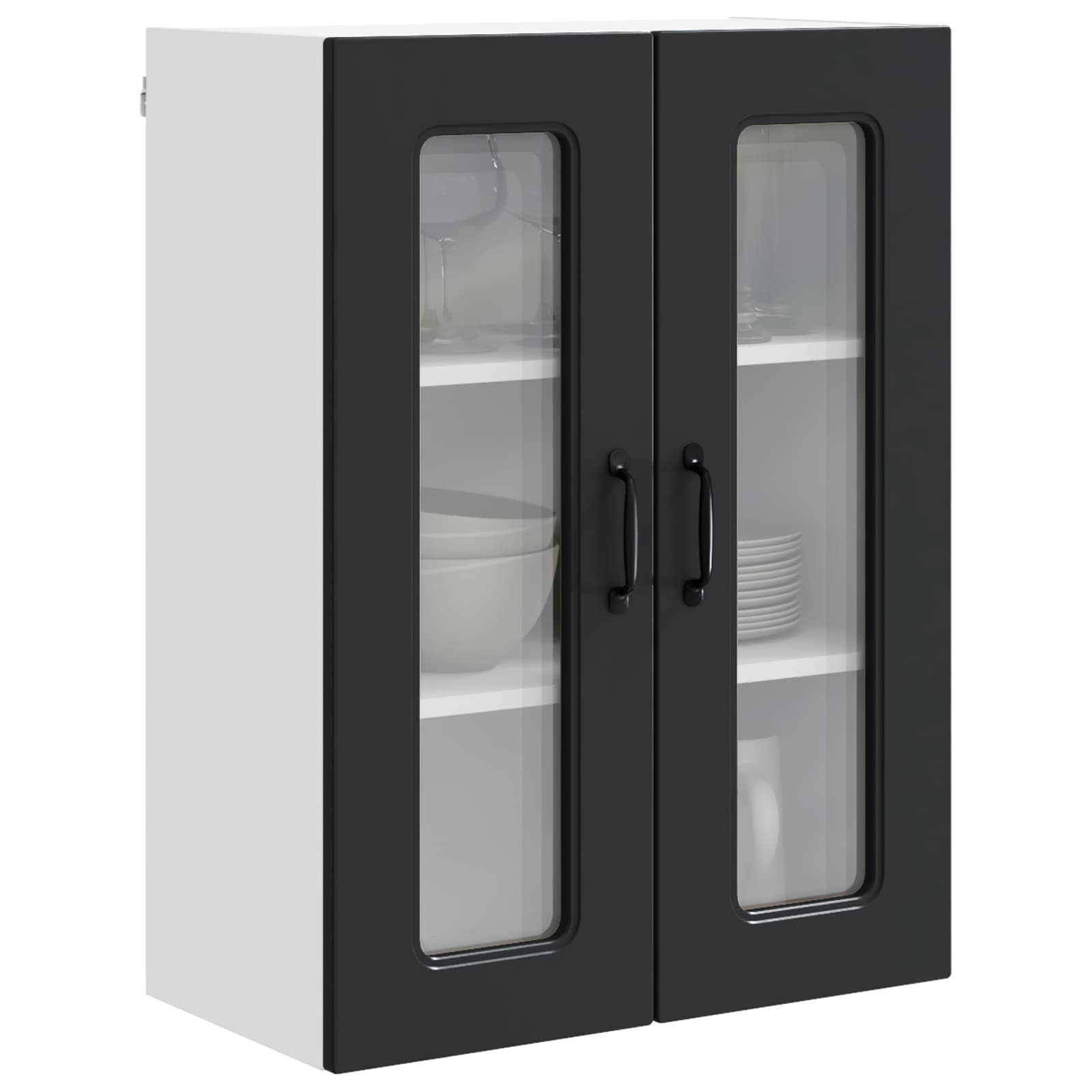 Keukenkast met opslag Kalmar Zwart 60 x 31 x 80 cm Bewerkt hout is nu te koop bij PeponiXL, paradijselijk wonen!