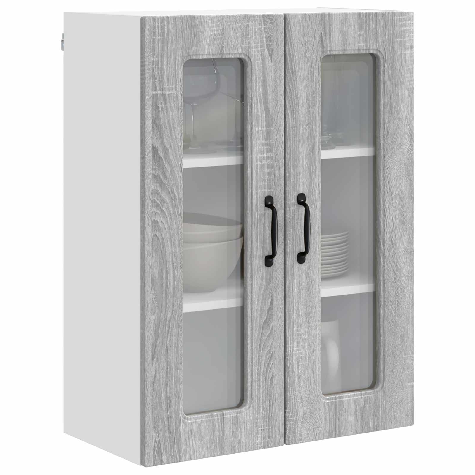 Keukenkast Kalmar Grijs Sonoma 60 x 31 x 80 cm Bewerkt hout is nu te koop bij PeponiXL, paradijselijk wonen!