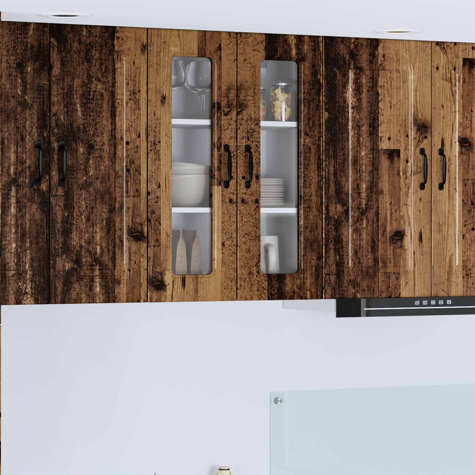 Keukenkast Kalmar Oudhout 60 x 31 x 80 cm Bewerkt hout is nu te koop bij PeponiXL, paradijselijk wonen!