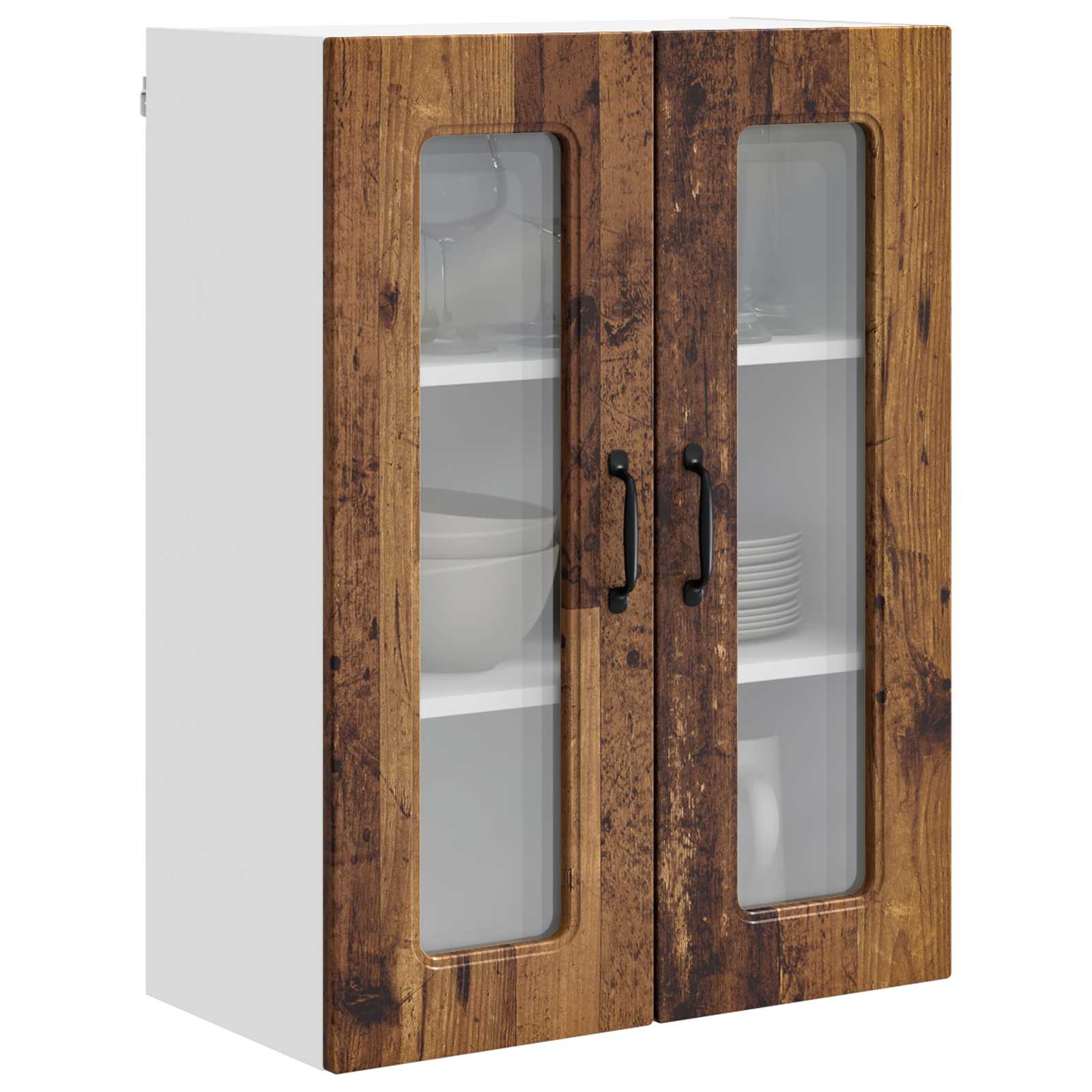 Keukenkast Kalmar Oudhout 60 x 31 x 80 cm Bewerkt hout is nu te koop bij PeponiXL, paradijselijk wonen!