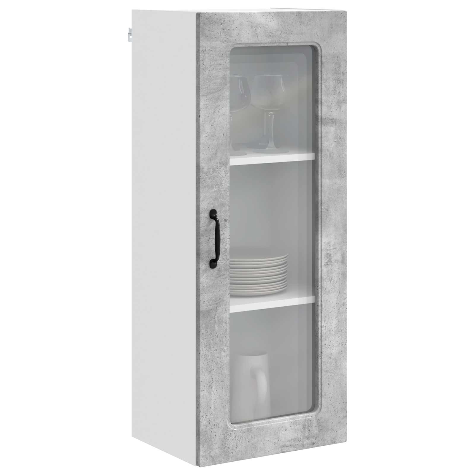 Keukenkast Kalmar Beton Grijs 40 x 31 x 100 cm Bewerkt hout is nu te koop bij PeponiXL, paradijselijk wonen!