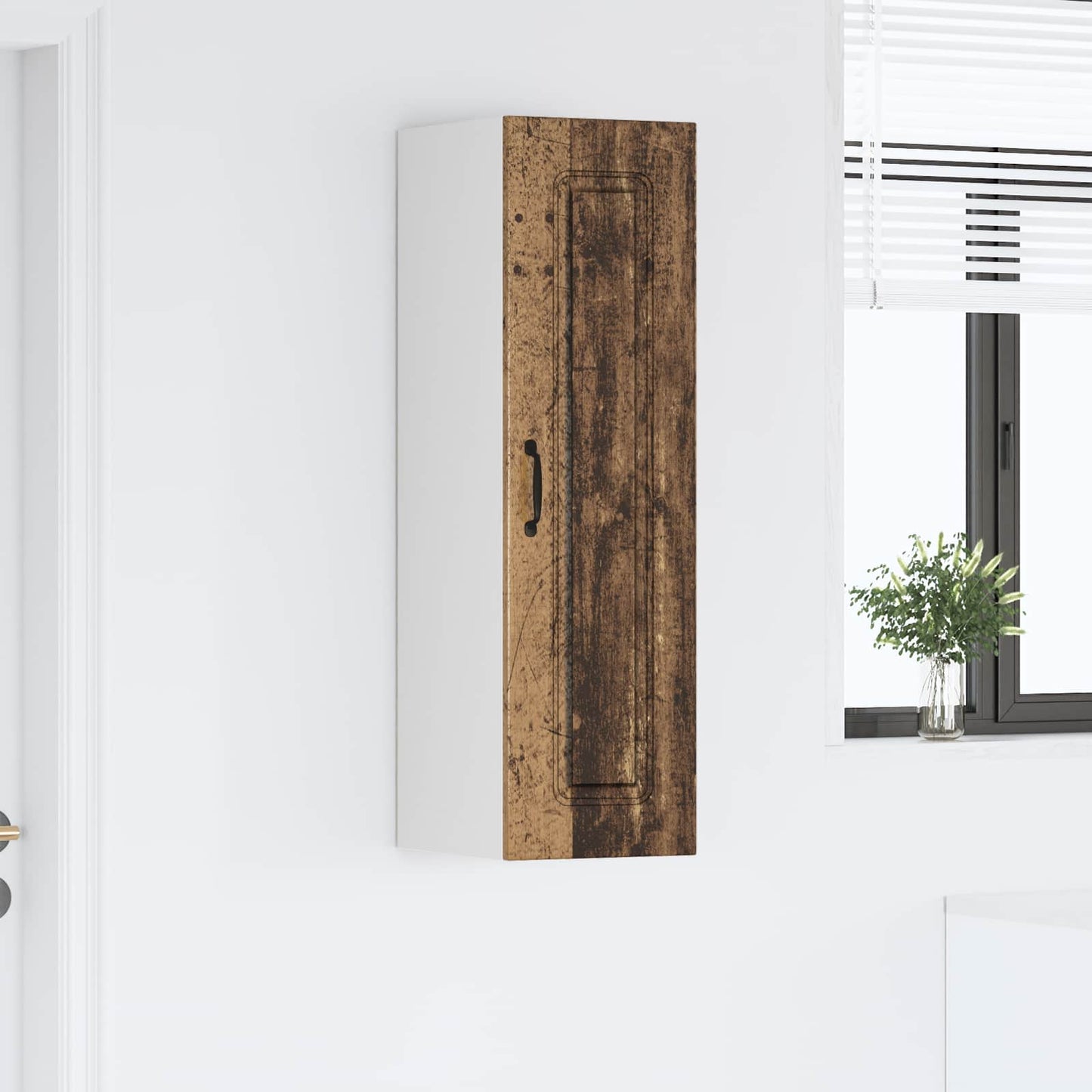 Keukenkast Kalmar Oudhout 30 x 31 x 100 cm Bewerkt hout is nu te koop bij PeponiXL, paradijselijk wonen!