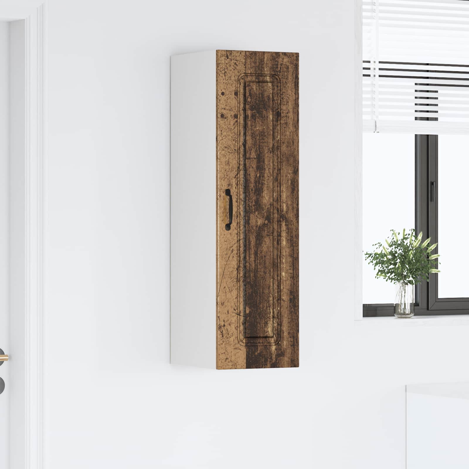 Keukenkast Kalmar Oudhout 30 x 31 x 100 cm Bewerkt hout is nu te koop bij PeponiXL, paradijselijk wonen!