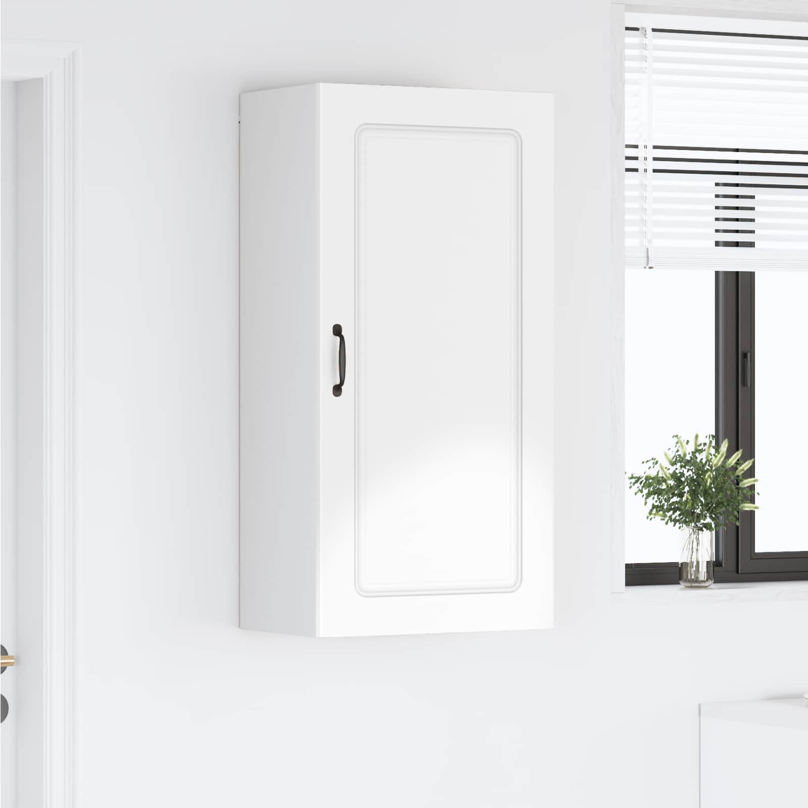 Keukenkast Kalmar Hoogglans wit 50 x 31 x 100 cm Bewerkt hout is nu te koop bij PeponiXL, paradijselijk wonen!