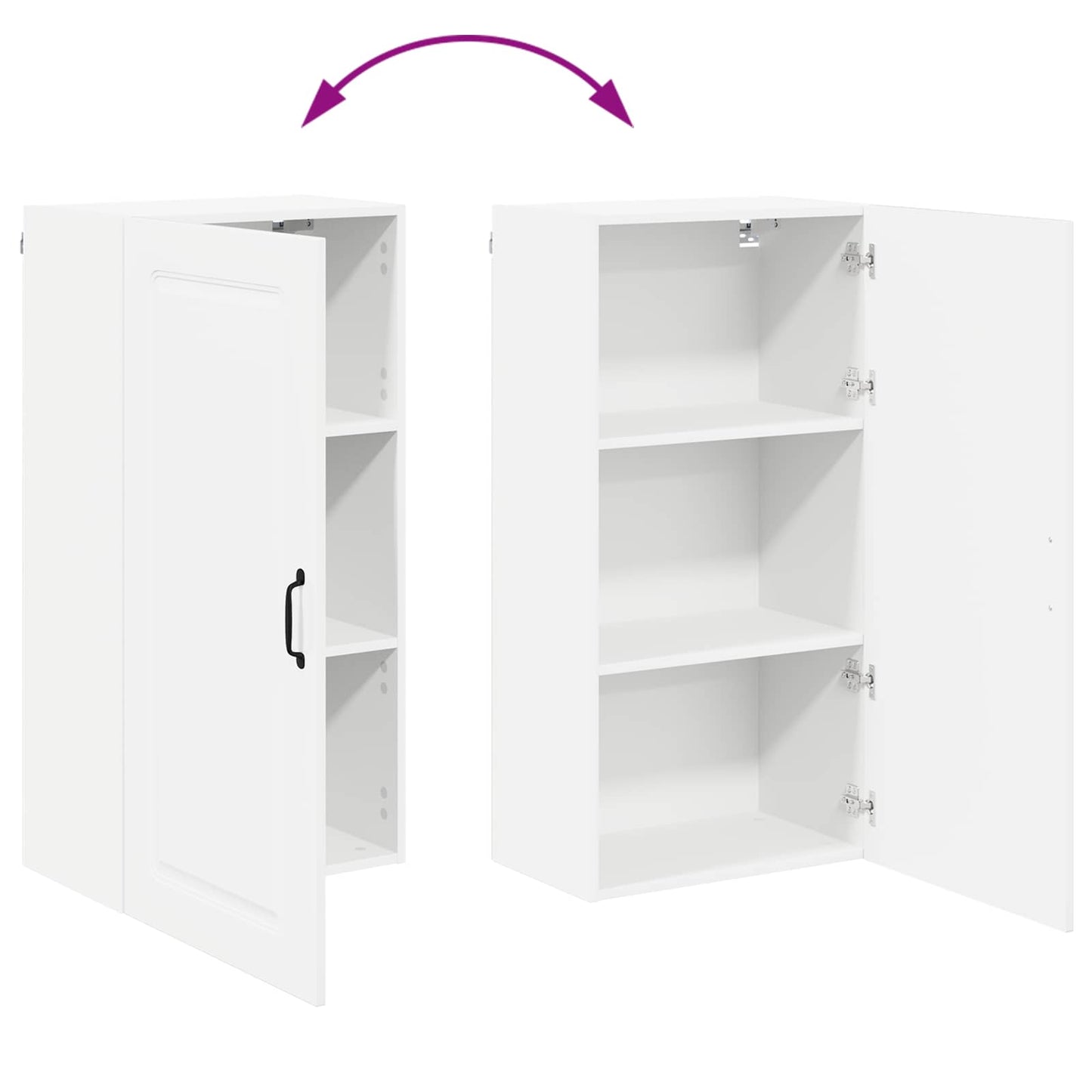 Keukenkast Kalmar Hoogglans wit 50 x 31 x 100 cm Bewerkt hout is nu te koop bij PeponiXL, paradijselijk wonen!