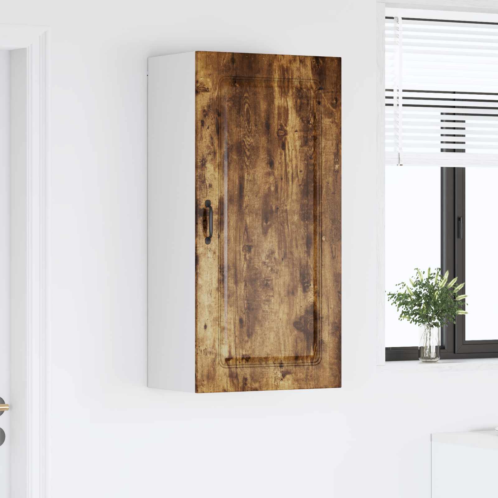 Keukenkast Kalmar Gerookt eiken 50 x 31 x 100 cm Bewerkt hout is nu te koop bij PeponiXL, paradijselijk wonen!