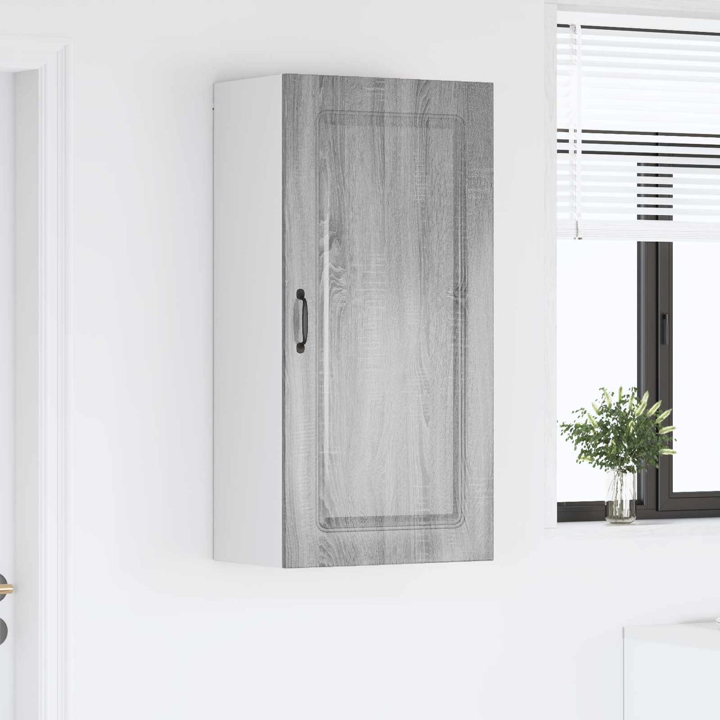 Keukenkast Kalmar Grijs Sonoma 50 x 31 x 100 cm Bewerkt hout is nu te koop bij PeponiXL, paradijselijk wonen!