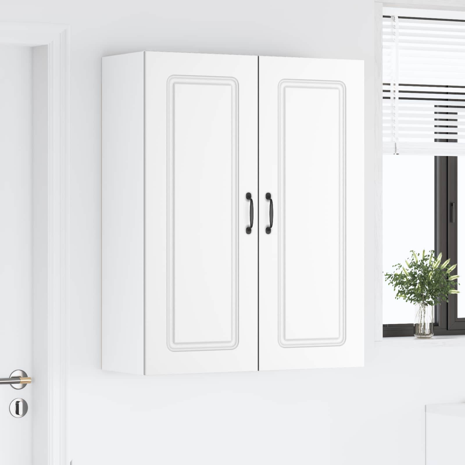 Keukenkast met opslag Kalmar Wit 80 x 31 x 100 cm Bewerkt hout is nu te koop bij PeponiXL, paradijselijk wonen!