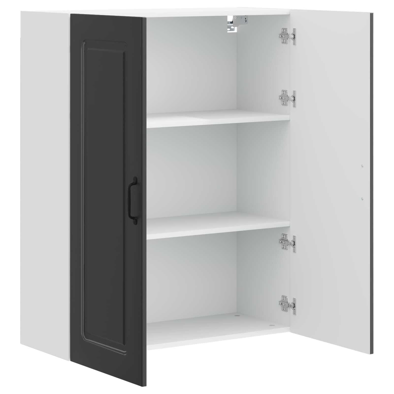 Keukenkast Kalmar Zwart 80 x 31 x 100 cm Bewerkt hout is nu te koop bij PeponiXL, paradijselijk wonen!