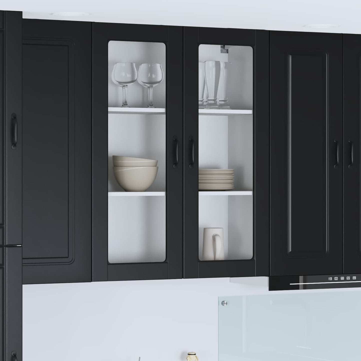 Vaatwasserpaneel Kalmar Zwart 80 x 31 x 100 cm Bewerkt hout is nu te koop bij PeponiXL, paradijselijk wonen!