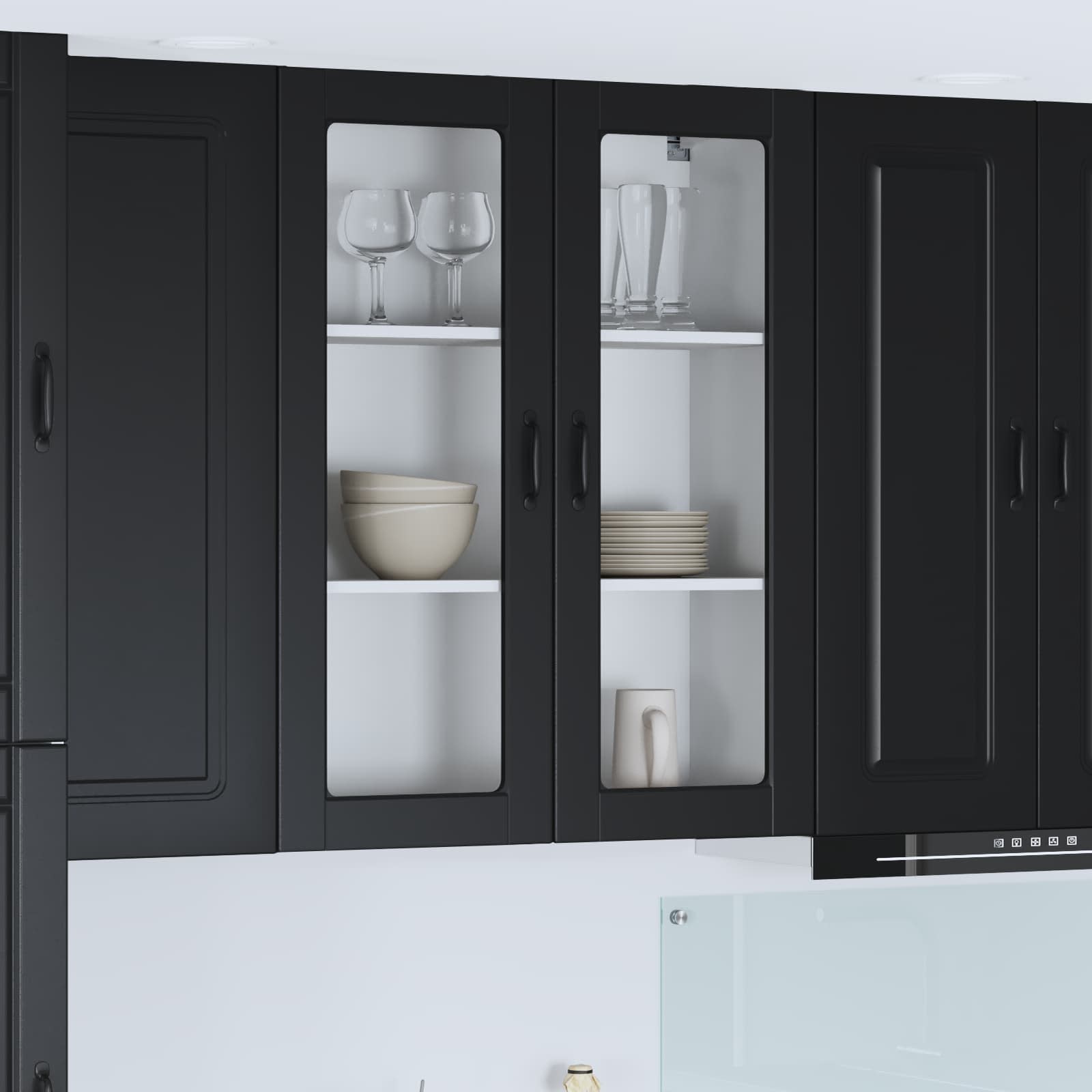 Vaatwasserpaneel Kalmar Zwart 80 x 31 x 100 cm Bewerkt hout is nu te koop bij PeponiXL, paradijselijk wonen!
