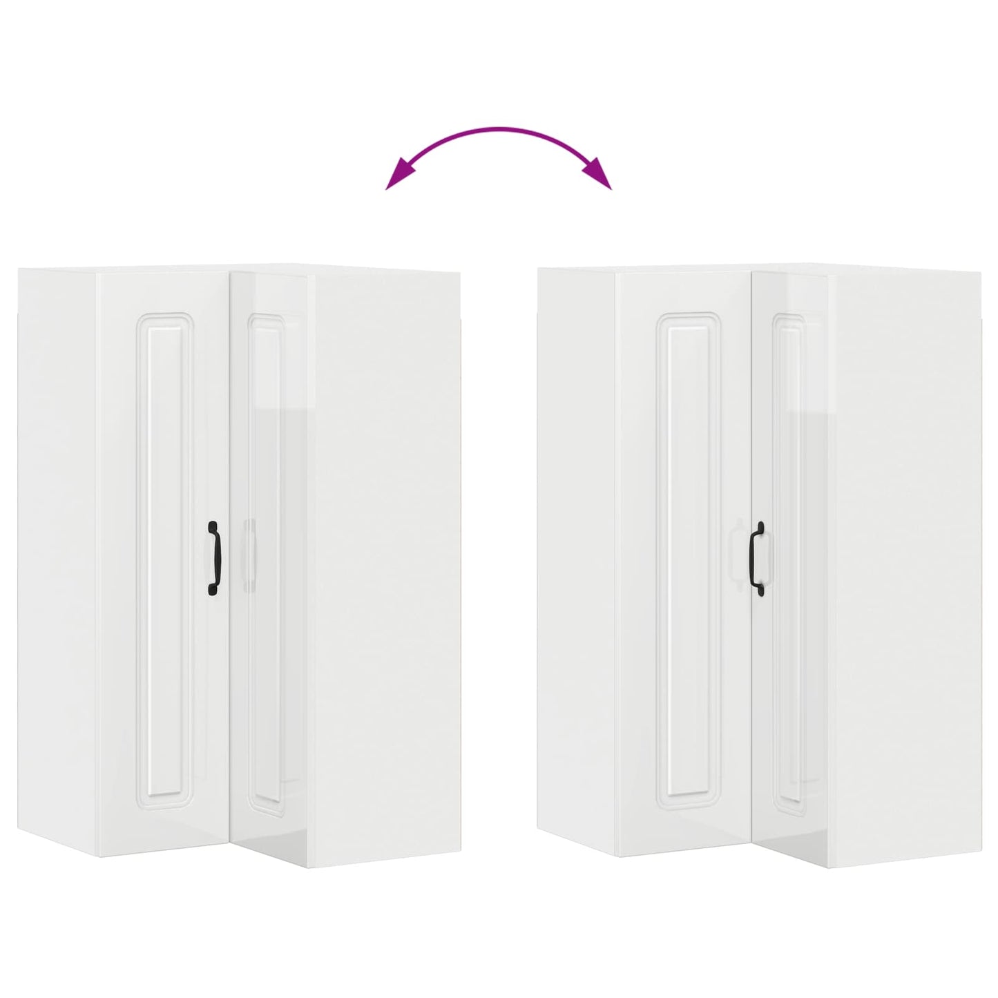 Keukenkast Kalmar Hoogglans wit 57 x 57 x 100 cm Bewerkt hout is nu te koop bij PeponiXL, paradijselijk wonen!