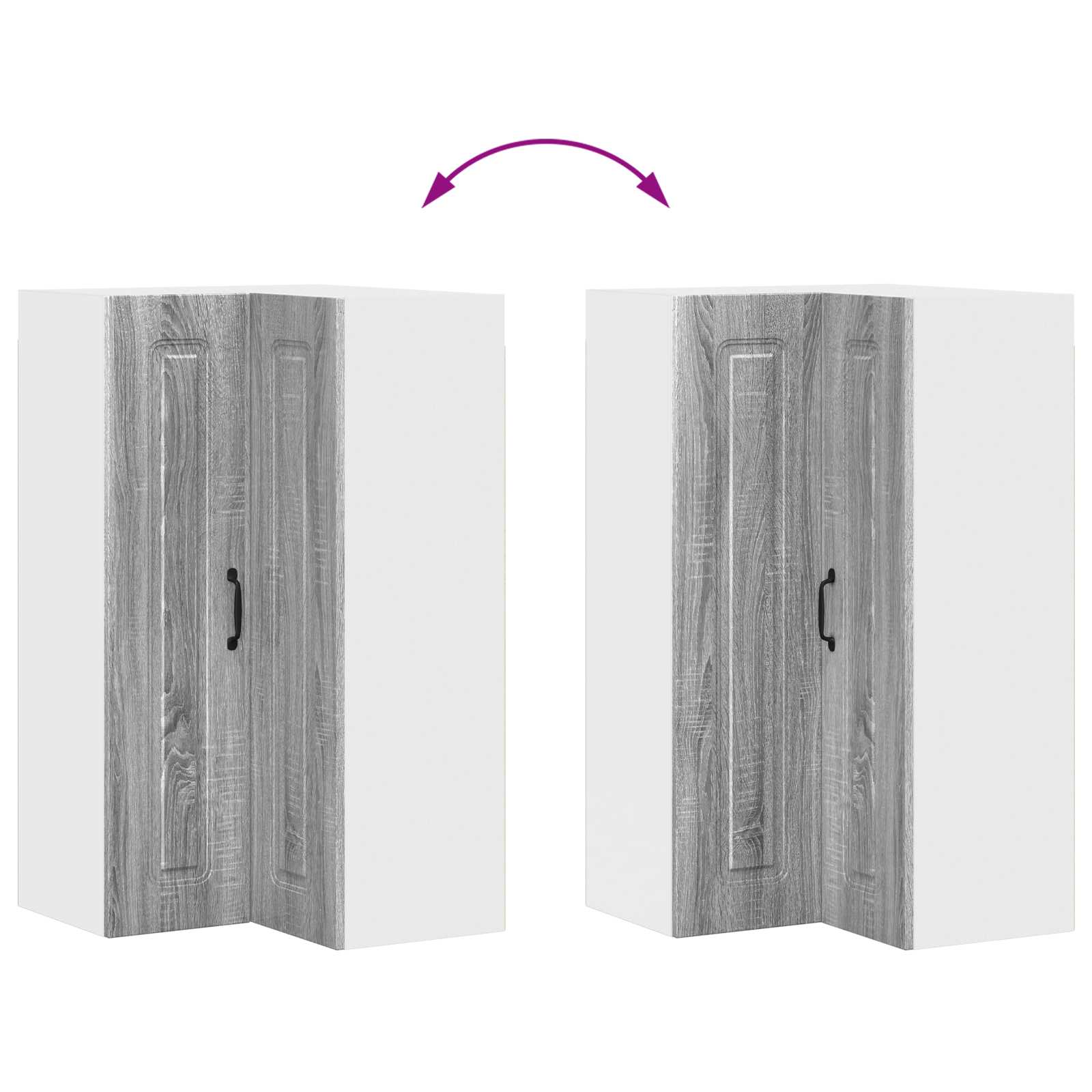 Keukenkast Kalmar Grijs Sonoma 57 x 57 x 100 cm Bewerkt hout is nu te koop bij PeponiXL, paradijselijk wonen!