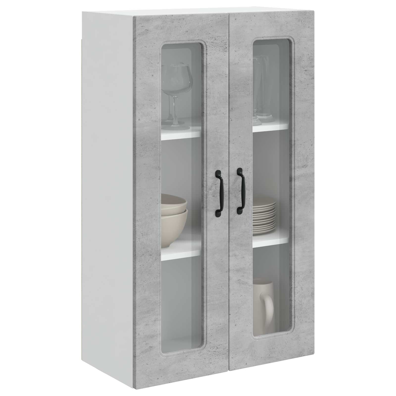 Keukenkast Kalmar Beton Grijs 60 x 31 x 100 cm Bewerkt hout is nu te koop bij PeponiXL, paradijselijk wonen!