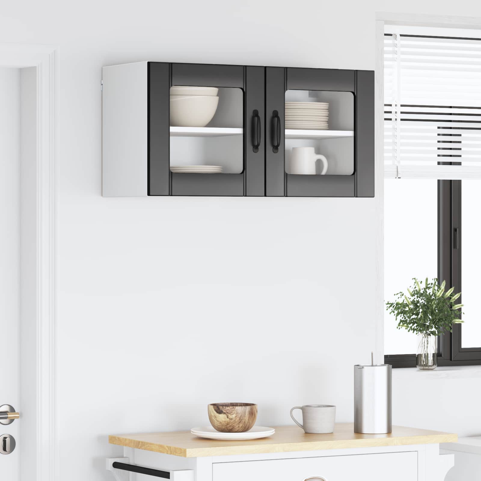 Vaatwasserpaneel Lucca 2 pcs Zwart 40 x 31 x 40 cm Bewerkt hout is nu te koop bij PeponiXL, paradijselijk wonen!