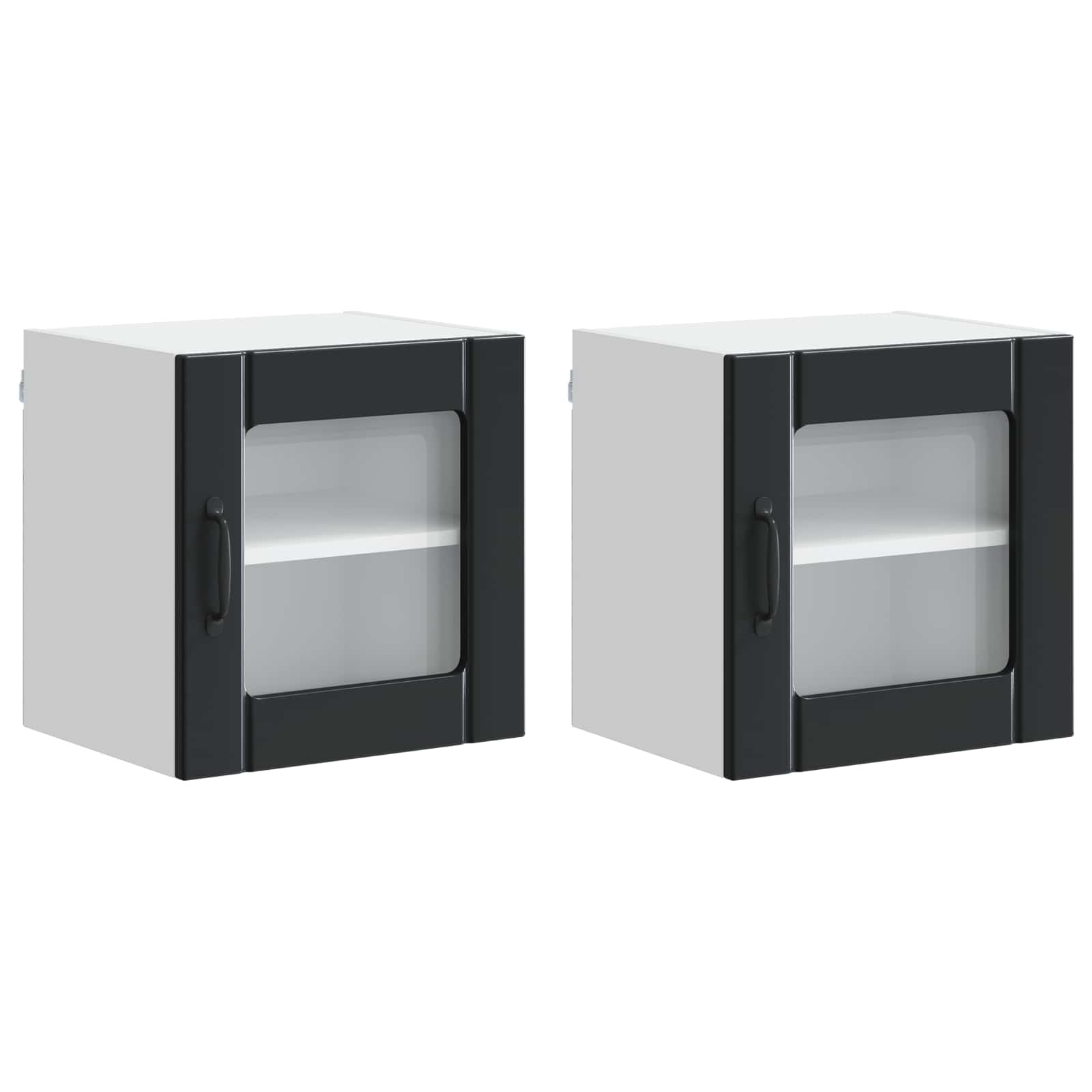 Vaatwasserpaneel Lucca 2 pcs Zwart 40 x 31 x 40 cm Bewerkt hout is nu te koop bij PeponiXL, paradijselijk wonen!