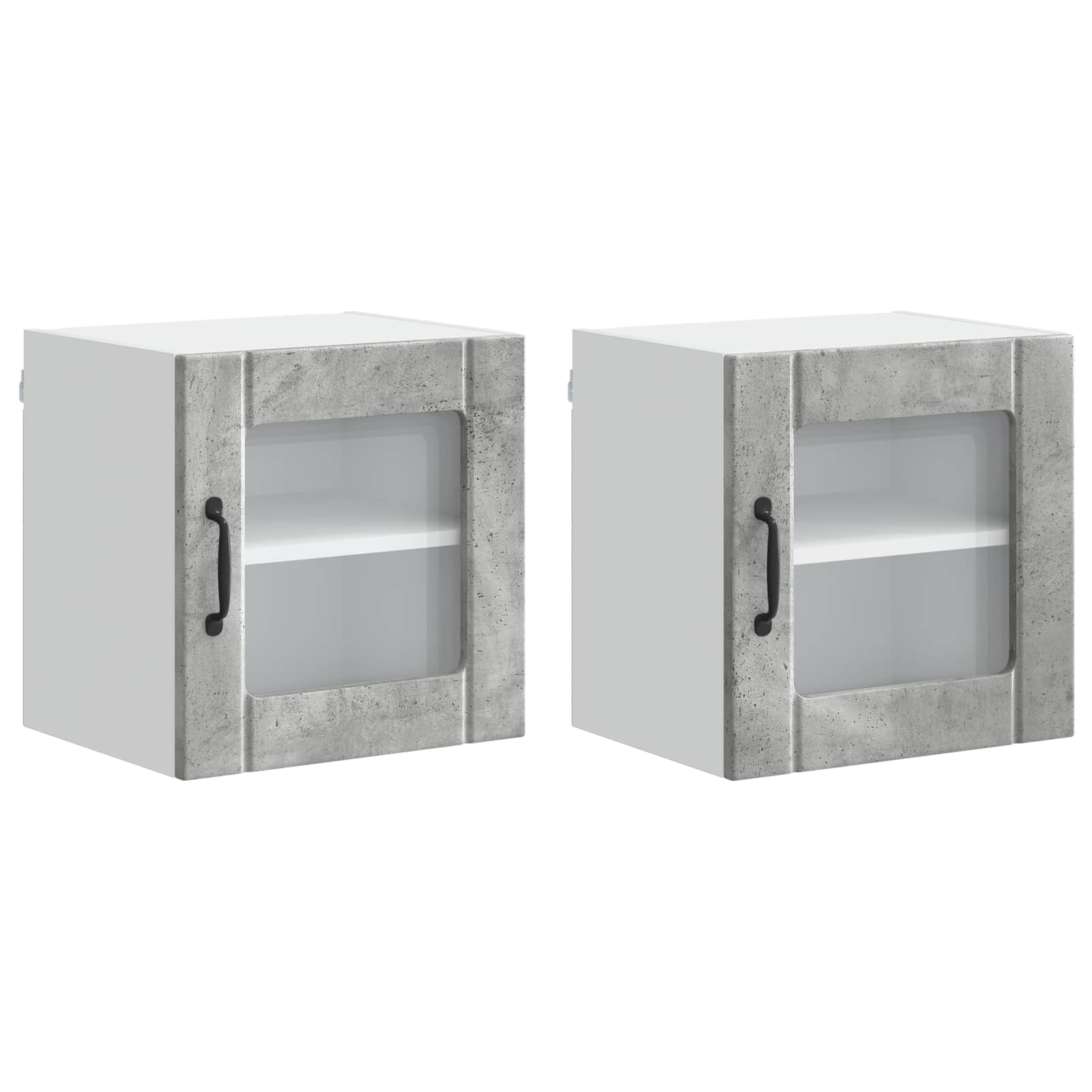 Keukenkast Lucca 2 pcs Beton Grijs 40 x 31 x 40 cm Bewerkt hout is nu te koop bij PeponiXL, paradijselijk wonen!