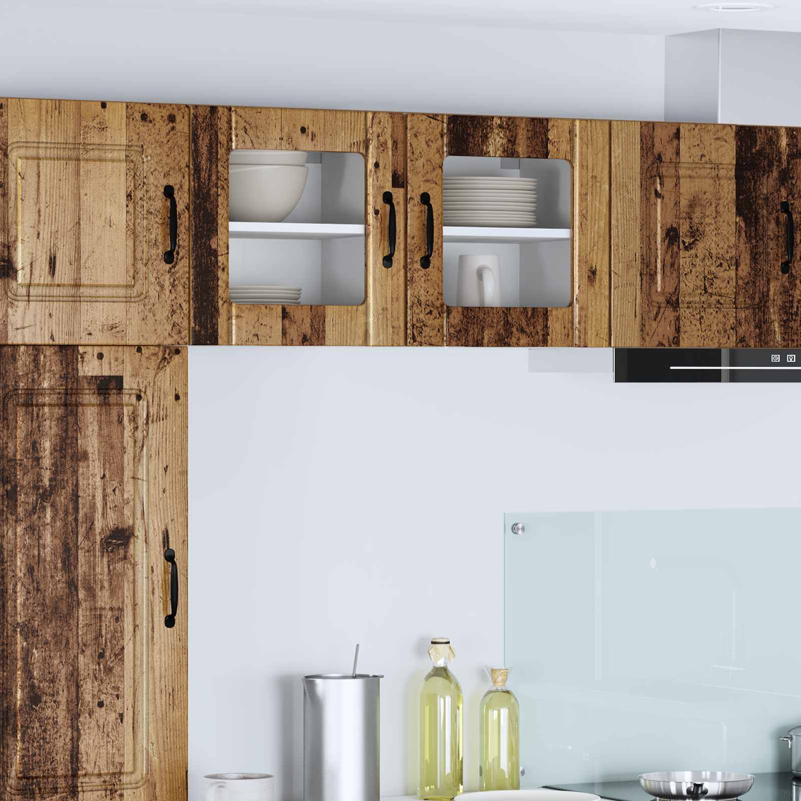 Vaatwasserpaneel Lucca 2 pcs Oud hout 40 x 31 x 40 cm is nu te koop bij PeponiXL, paradijselijk wonen!