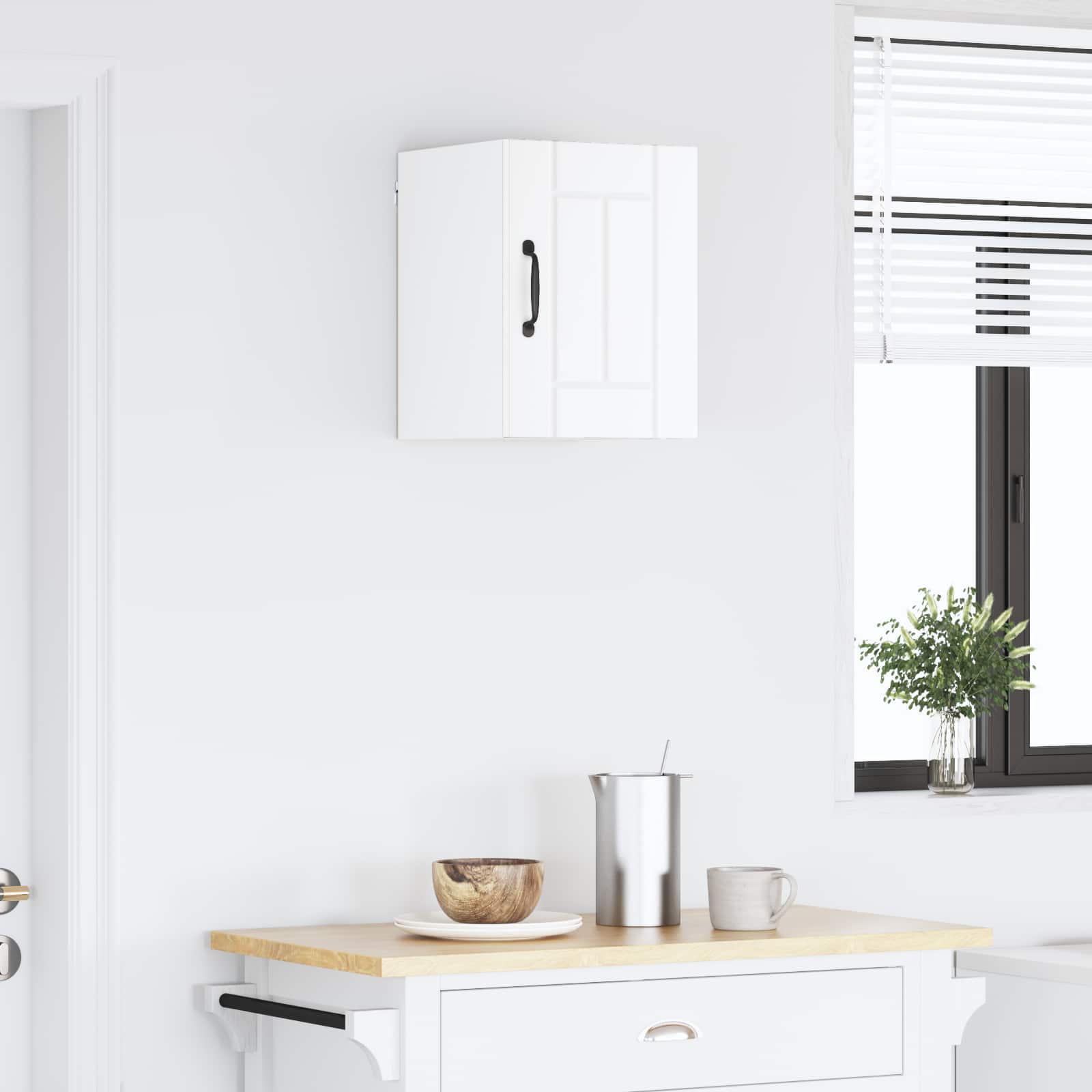 Keukenkast Wit 30 x 31 x 40 cm Bewerkt hout is nu te koop bij PeponiXL, paradijselijk wonen!