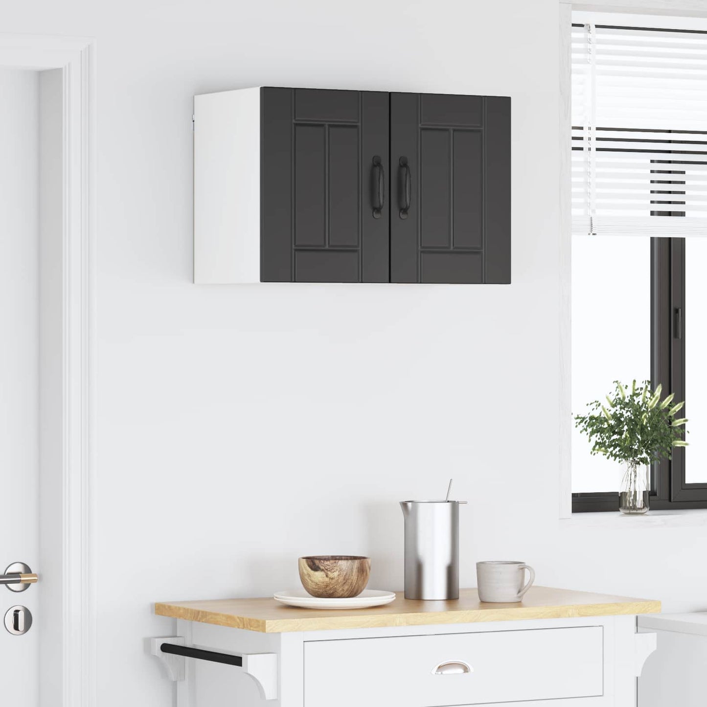 Keukenkast 2 pcs Zwart 30 x 31 x 40 cm Bewerkt hout is nu te koop bij PeponiXL, paradijselijk wonen!