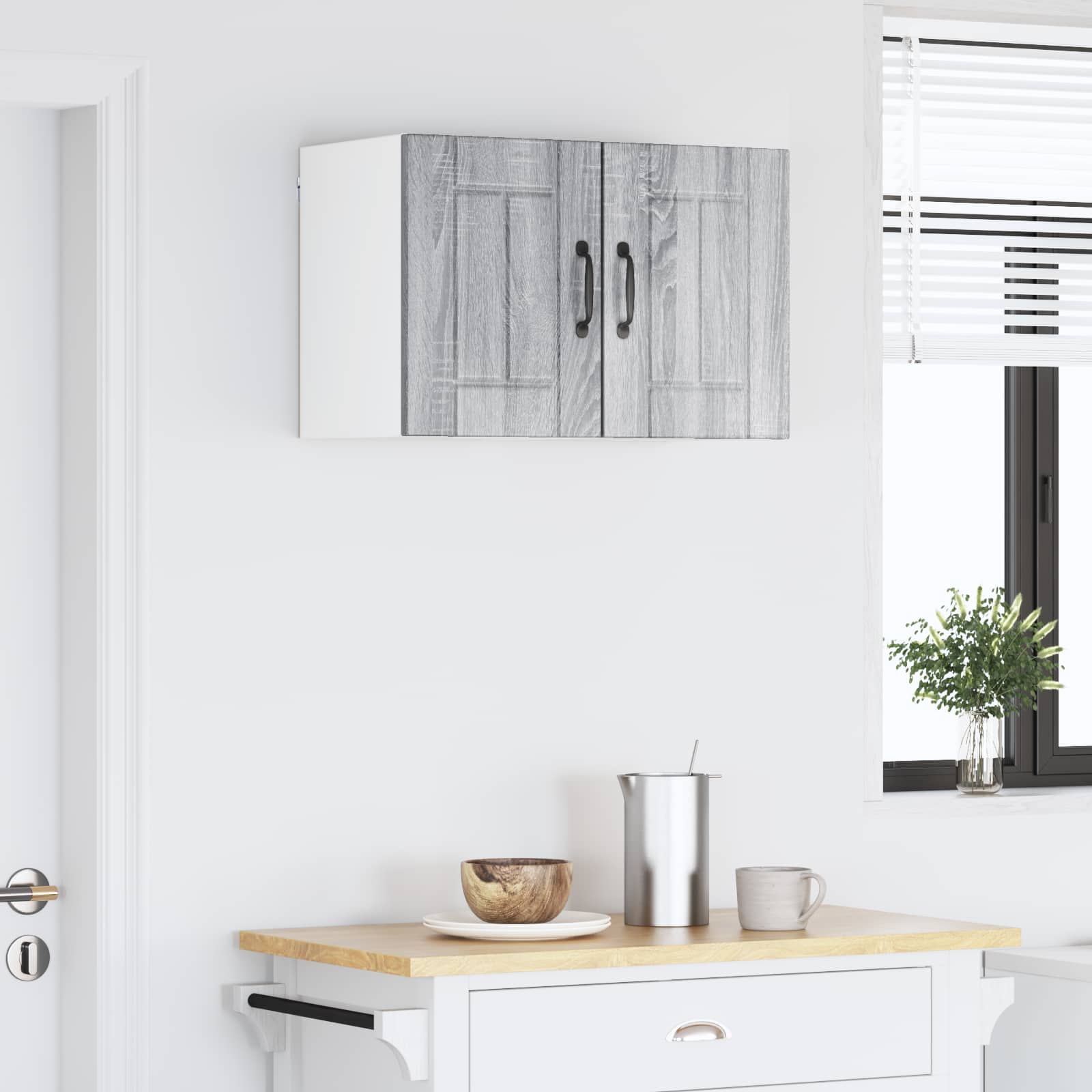 Keukenkast 2 pcs Grijs Sonoma 30 x 31 x 40 cm Bewerkt hout is nu te koop bij PeponiXL, paradijselijk wonen!