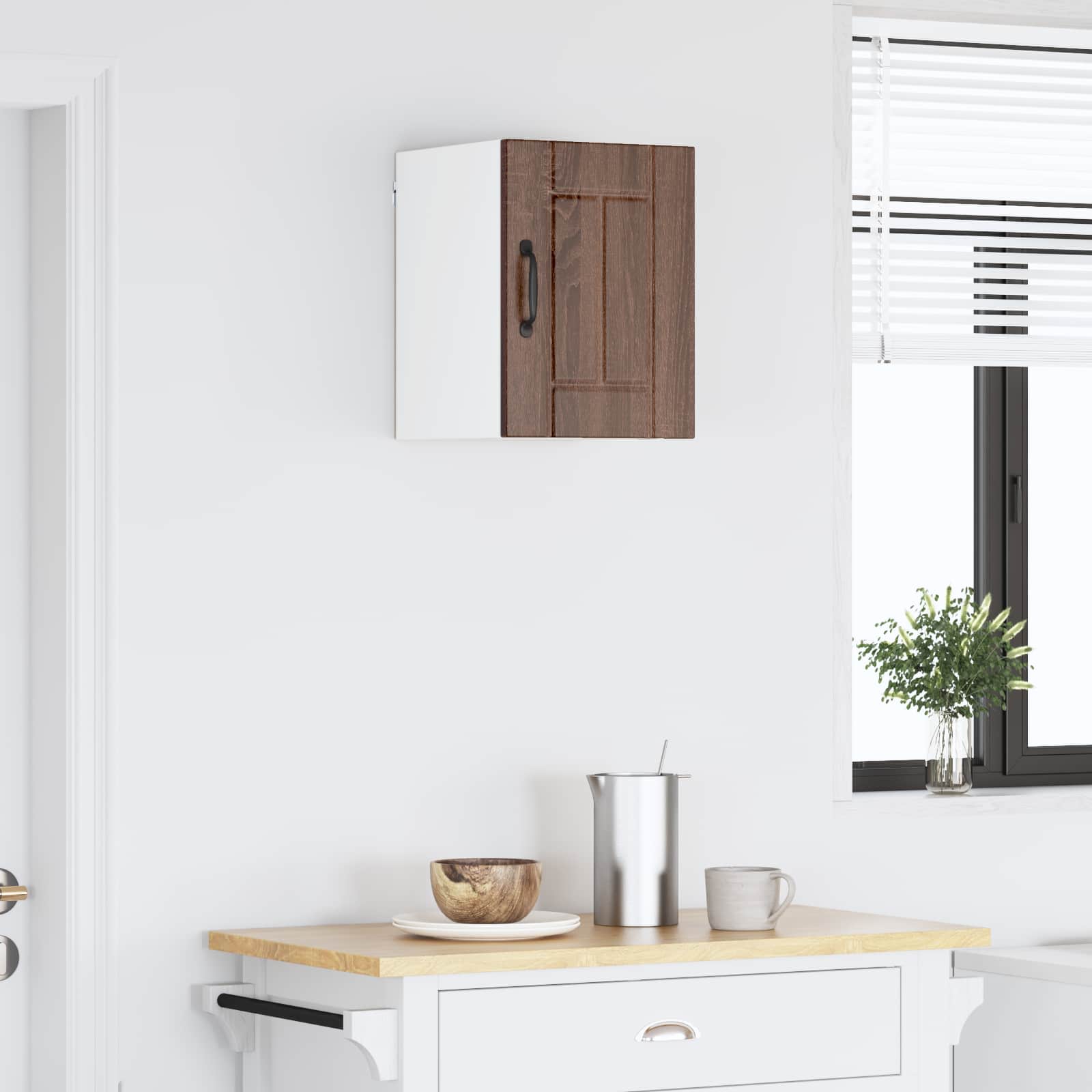 Keukenkast Bruin Eiken 30 x 31 x 40 cm Bewerkt hout is nu te koop bij PeponiXL, paradijselijk wonen!