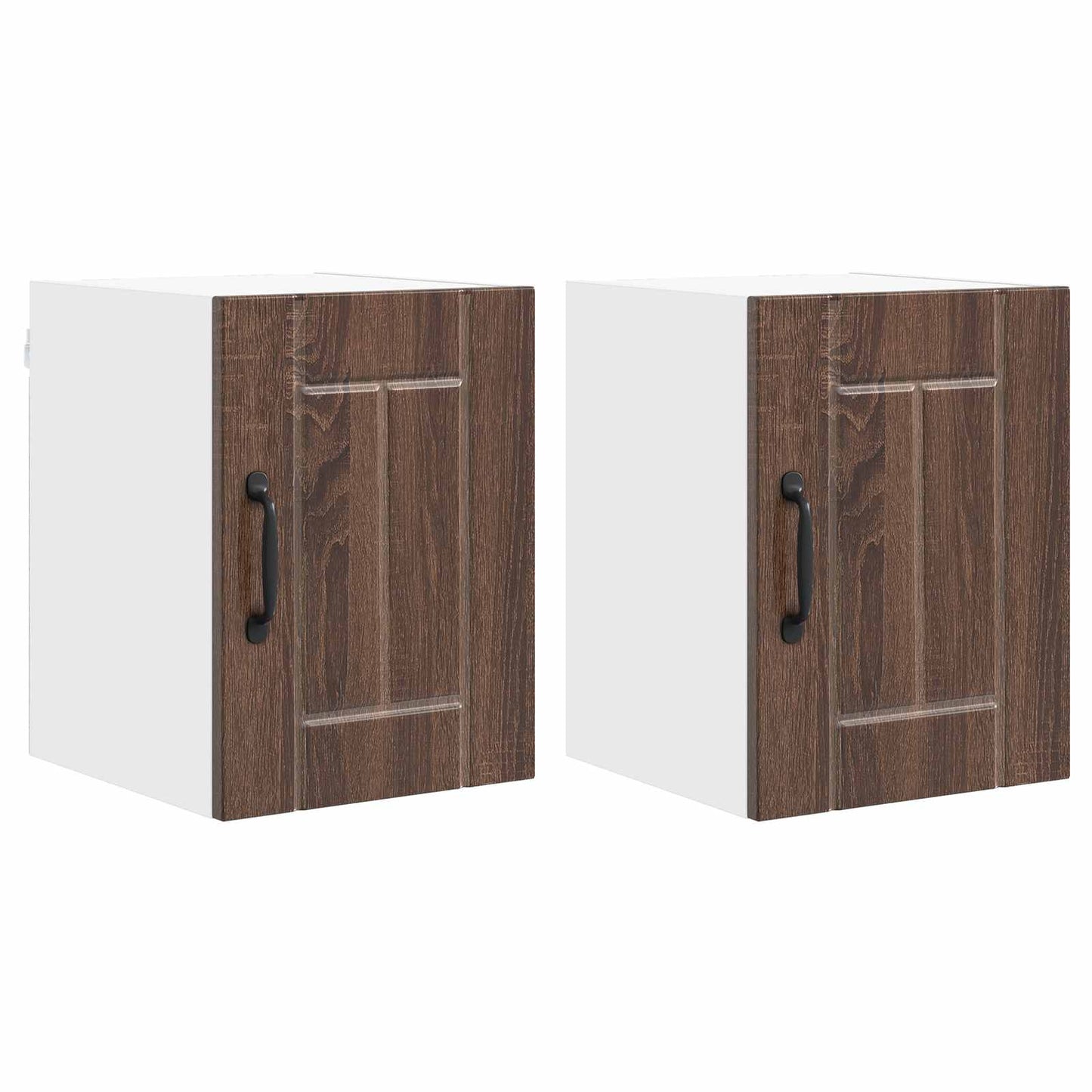Keukenkast 2 pcs Bruin Eiken 30 x 31 x 40 cm Bewerkt hout