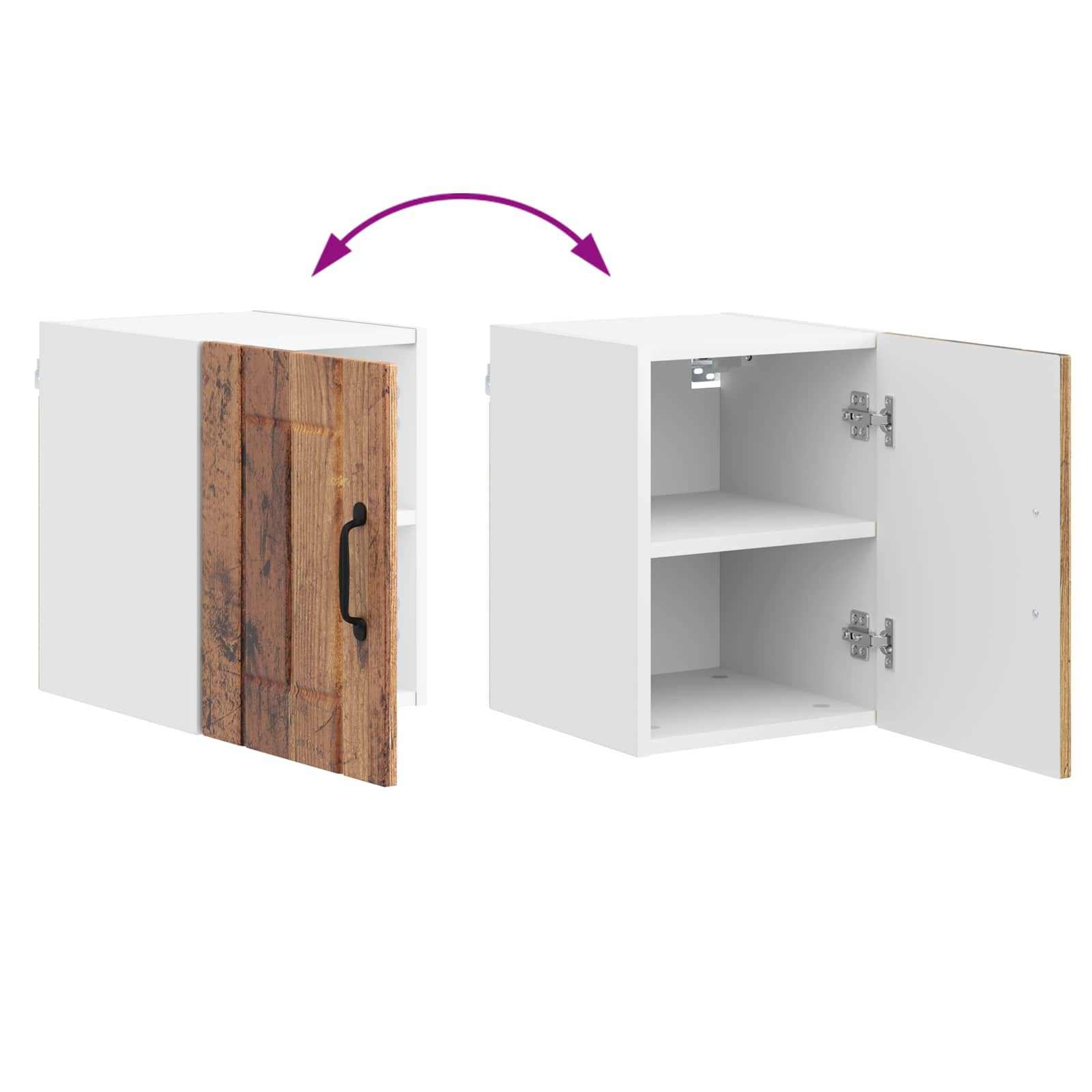 Keukenkast Oudhout 30 x 31 x 40 cm Bewerkt hout is nu te koop bij PeponiXL, paradijselijk wonen!