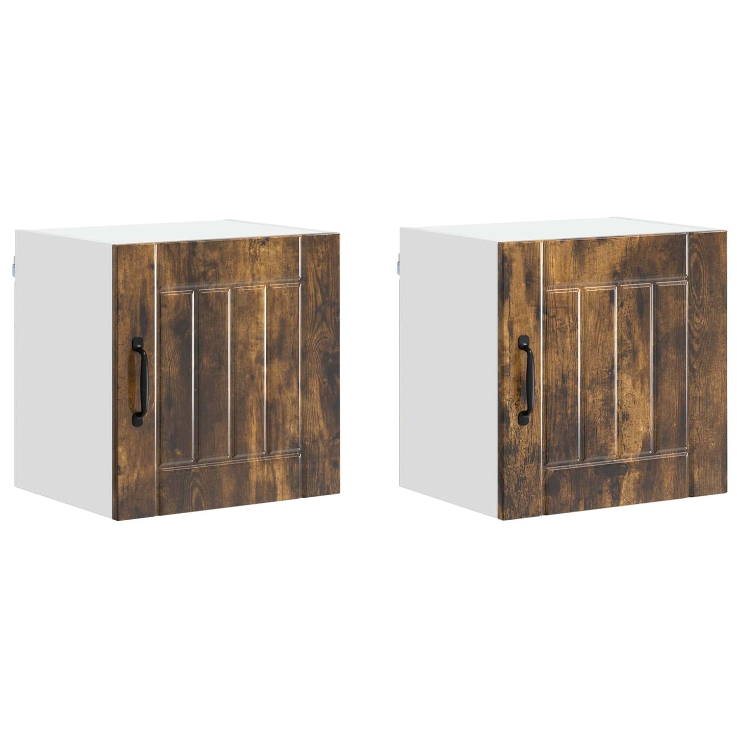 Keukenkast 2 pcs Gerookt eiken 40 x 31 x 40 cm Bewerkt hout is nu te koop bij PeponiXL, paradijselijk wonen!