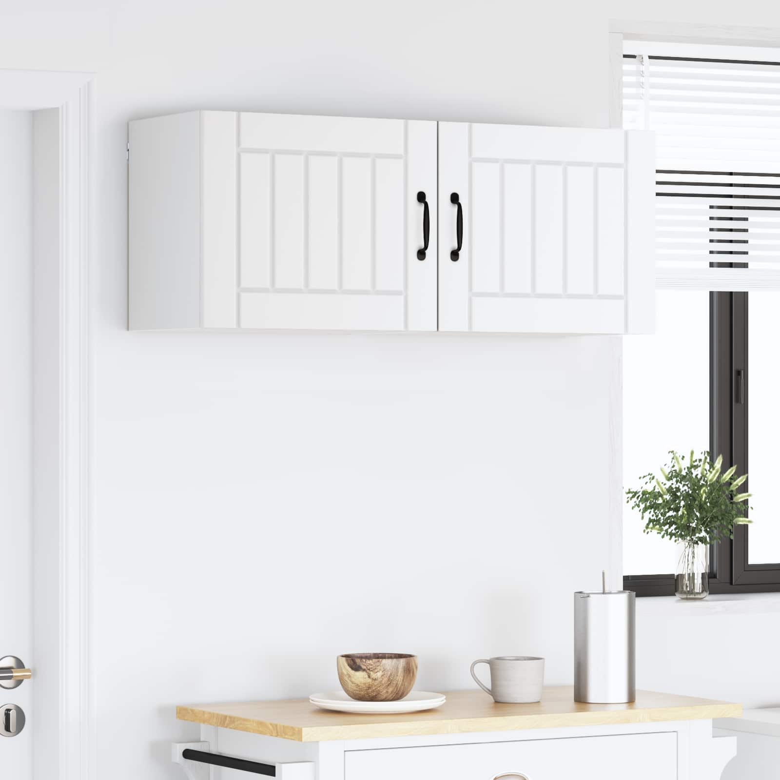 Vaatwasserpaneel Lucca 2 pcs Wit 50 x 31 x 40 cm Bewerkt hout is nu te koop bij PeponiXL, paradijselijk wonen!