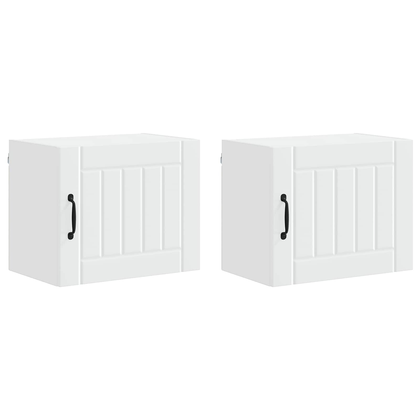 Vaatwasserpaneel Lucca 2 pcs Wit 50 x 31 x 40 cm Bewerkt hout is nu te koop bij PeponiXL, paradijselijk wonen!