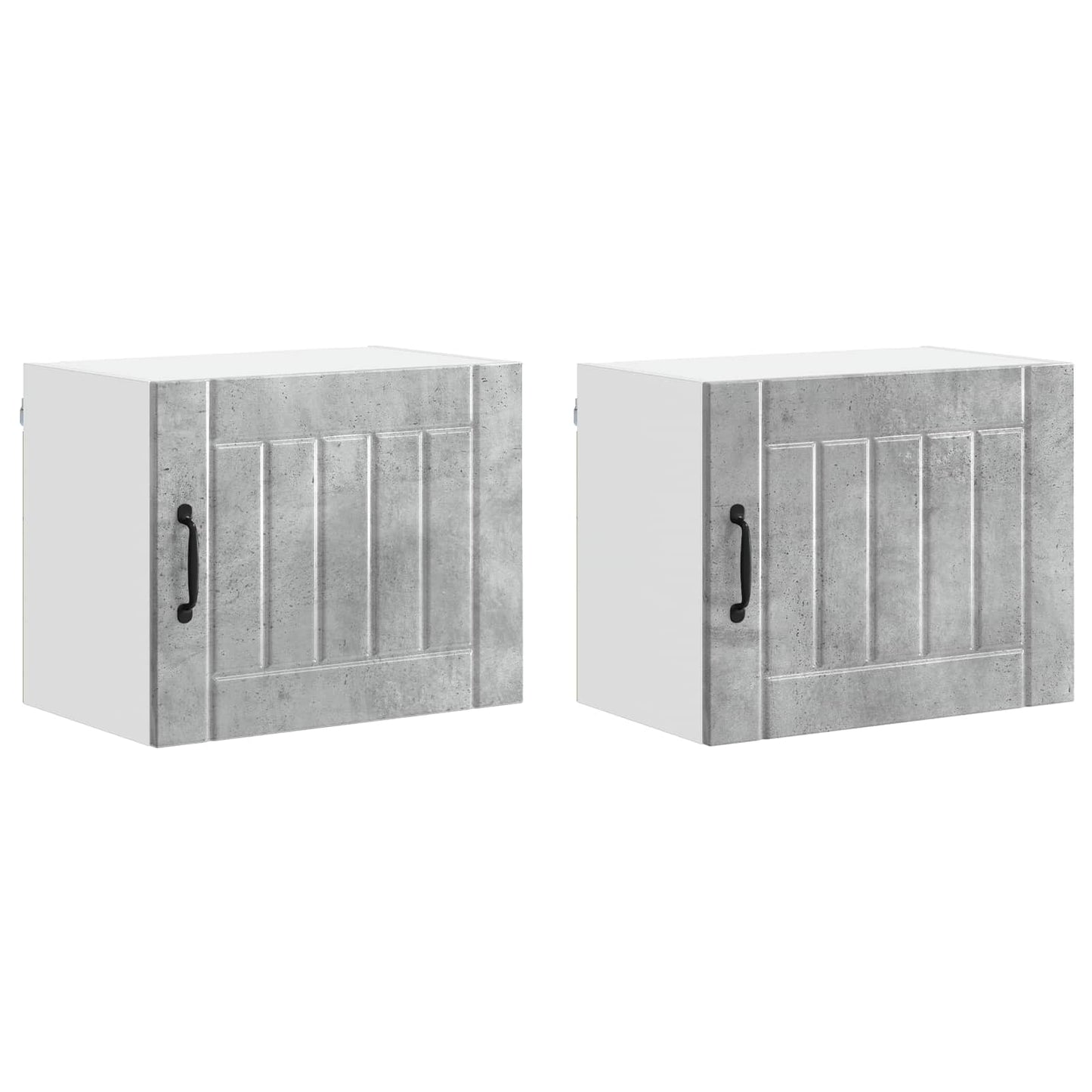 Keukenkast Lucca 2 pcs Beton Grijs 50 x 31 x 40 cm Bewerkt hout is nu te koop bij PeponiXL, paradijselijk wonen!