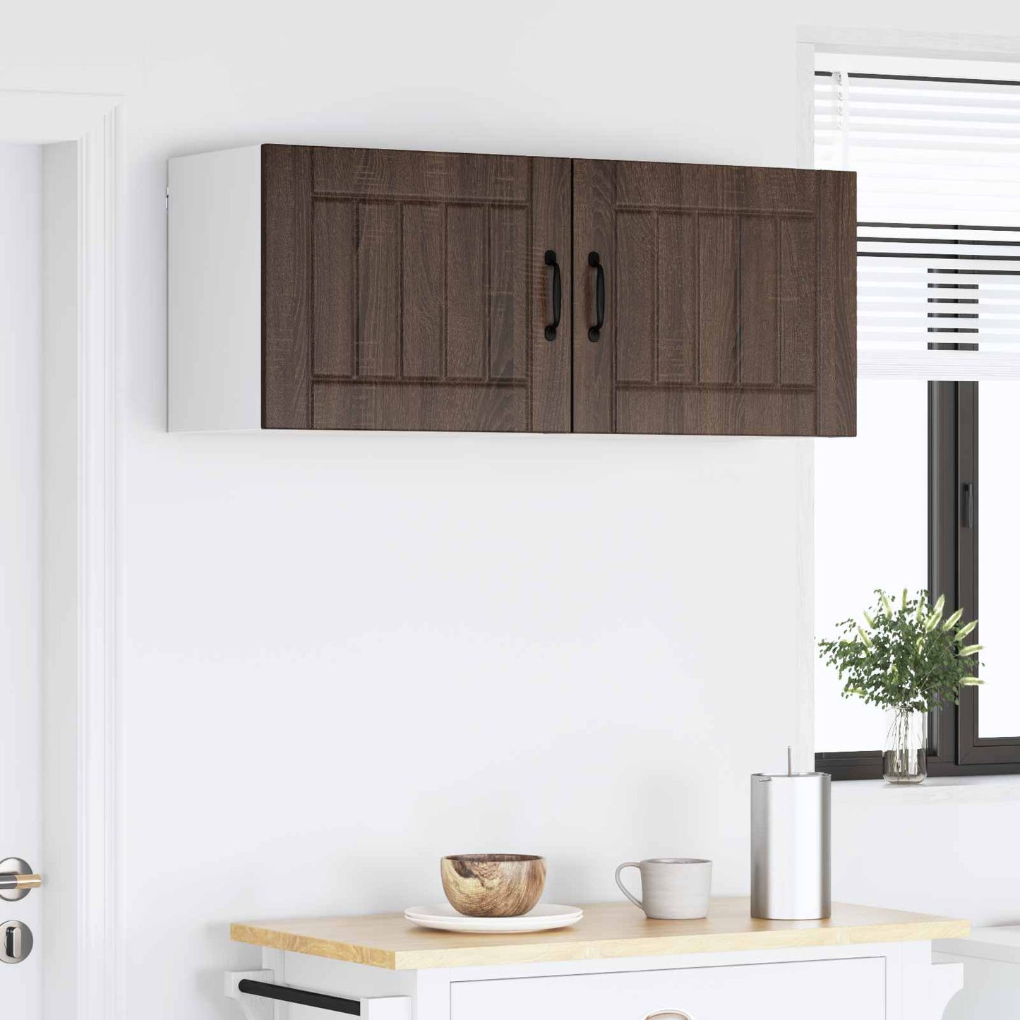 Keukenkast 2 pcs Bruin Eiken 50 x 31 x 40 cm Bewerkt hout is nu te koop bij PeponiXL, paradijselijk wonen!