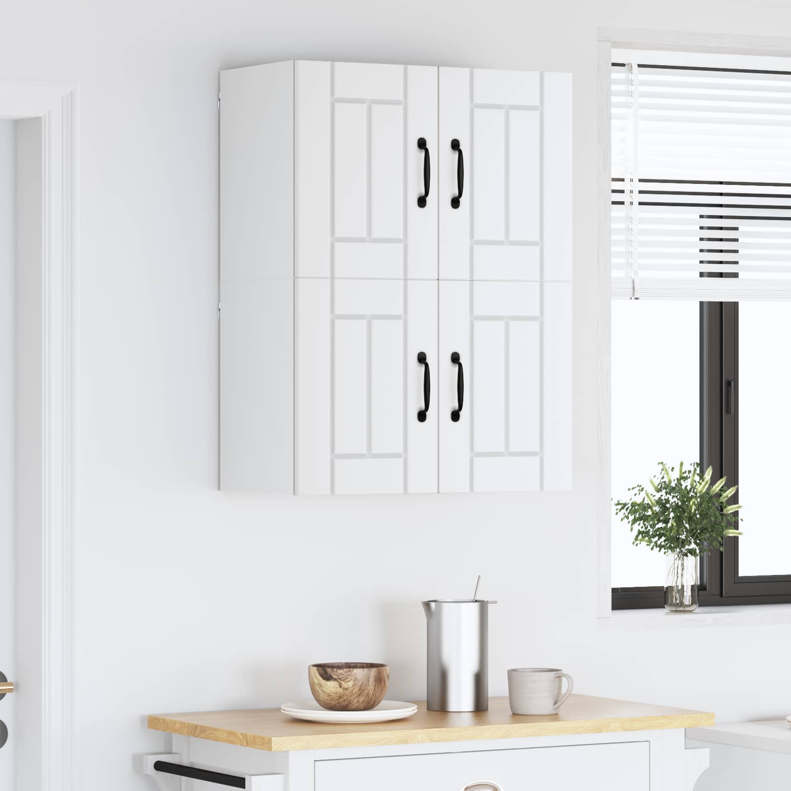 Vaatwasserpaneel Lucca 2 pcs Wit 60 x 31 x 40 cm Bewerkt hout is nu te koop bij PeponiXL, paradijselijk wonen!